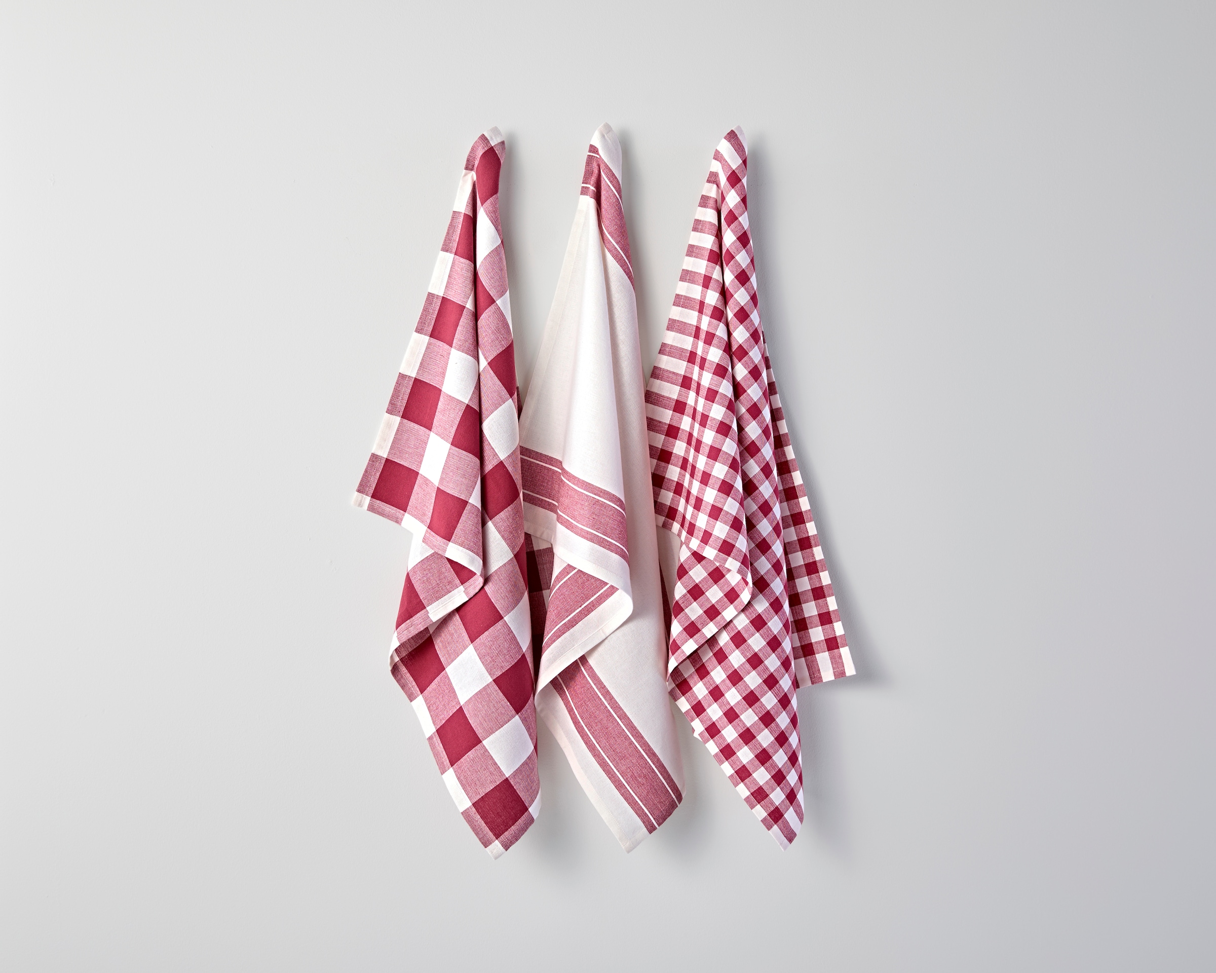 GOODproduct Chiffon à vaisselle »Ravven« 100 % Baumwolle, 70 × 50 cm, 3er-Set, Farbauswahl, Karo, Streifen
