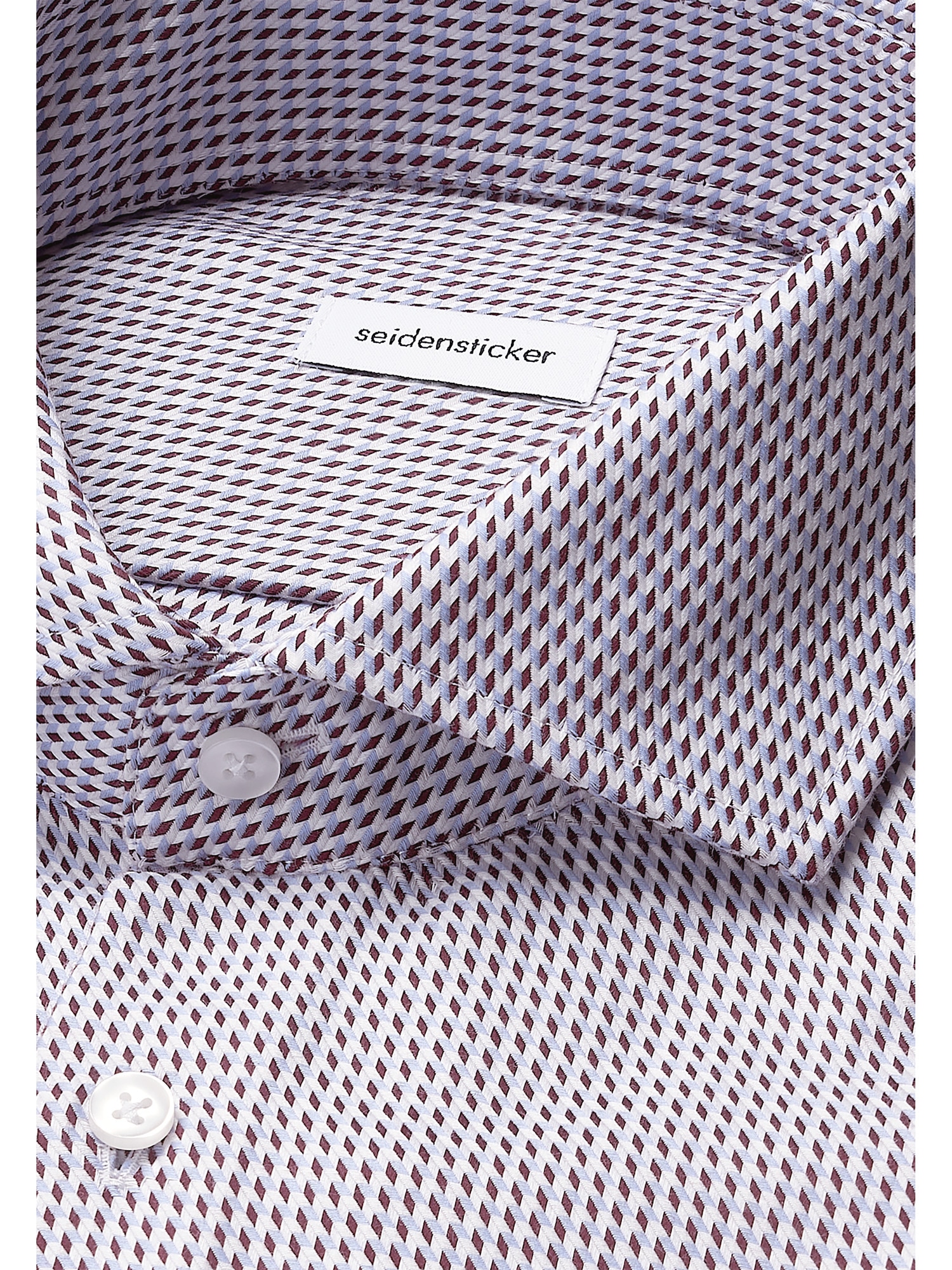 seidensticker Chemise d'affaires »Schwarze Rose« Slim 1/1 Kentkragen Pepita