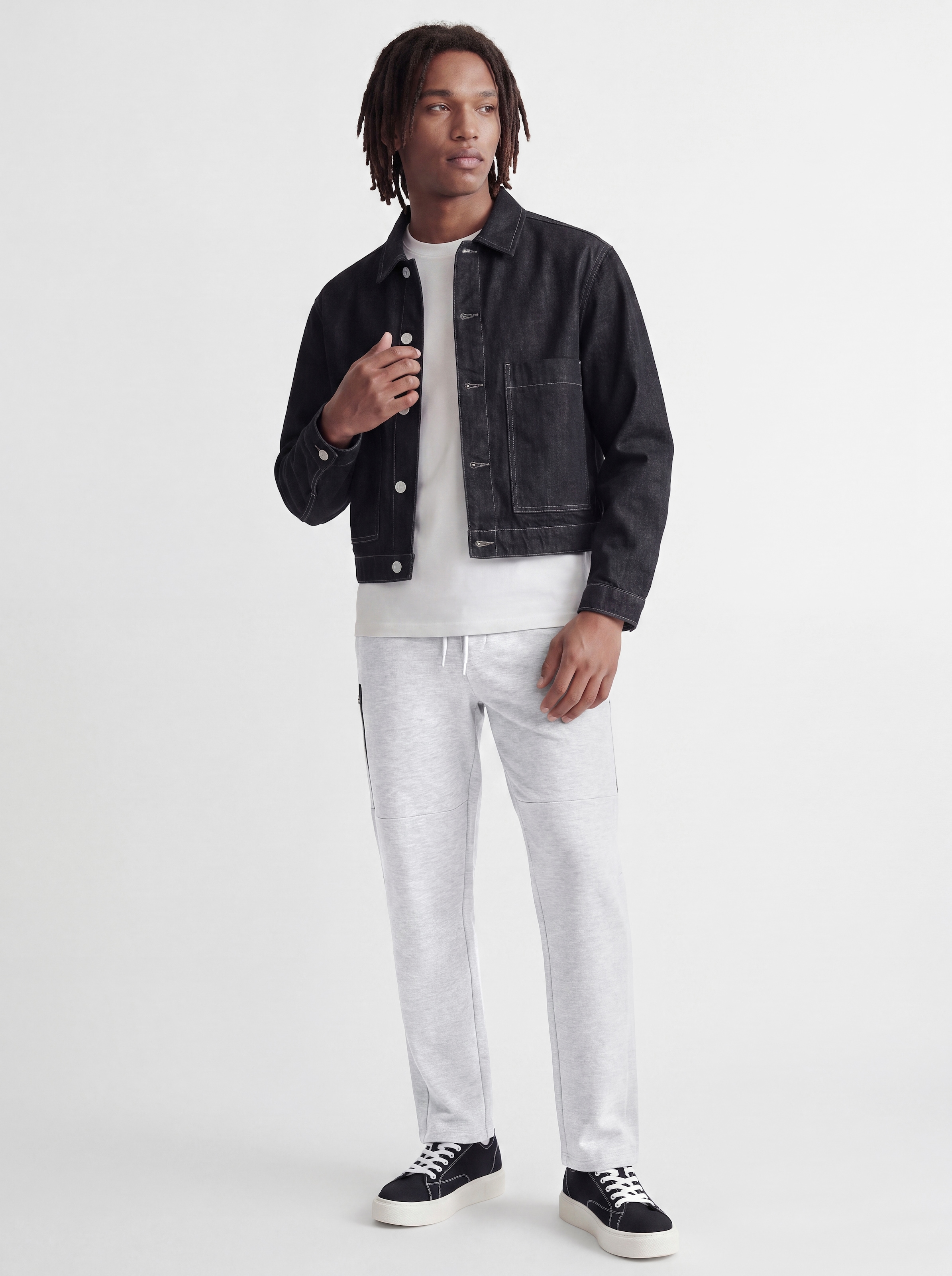 Jack & Jones Pantalon sweat »JPSTGORDON FUSION UNC SWEAT PANTS SN«  Materialmix, regular fit
