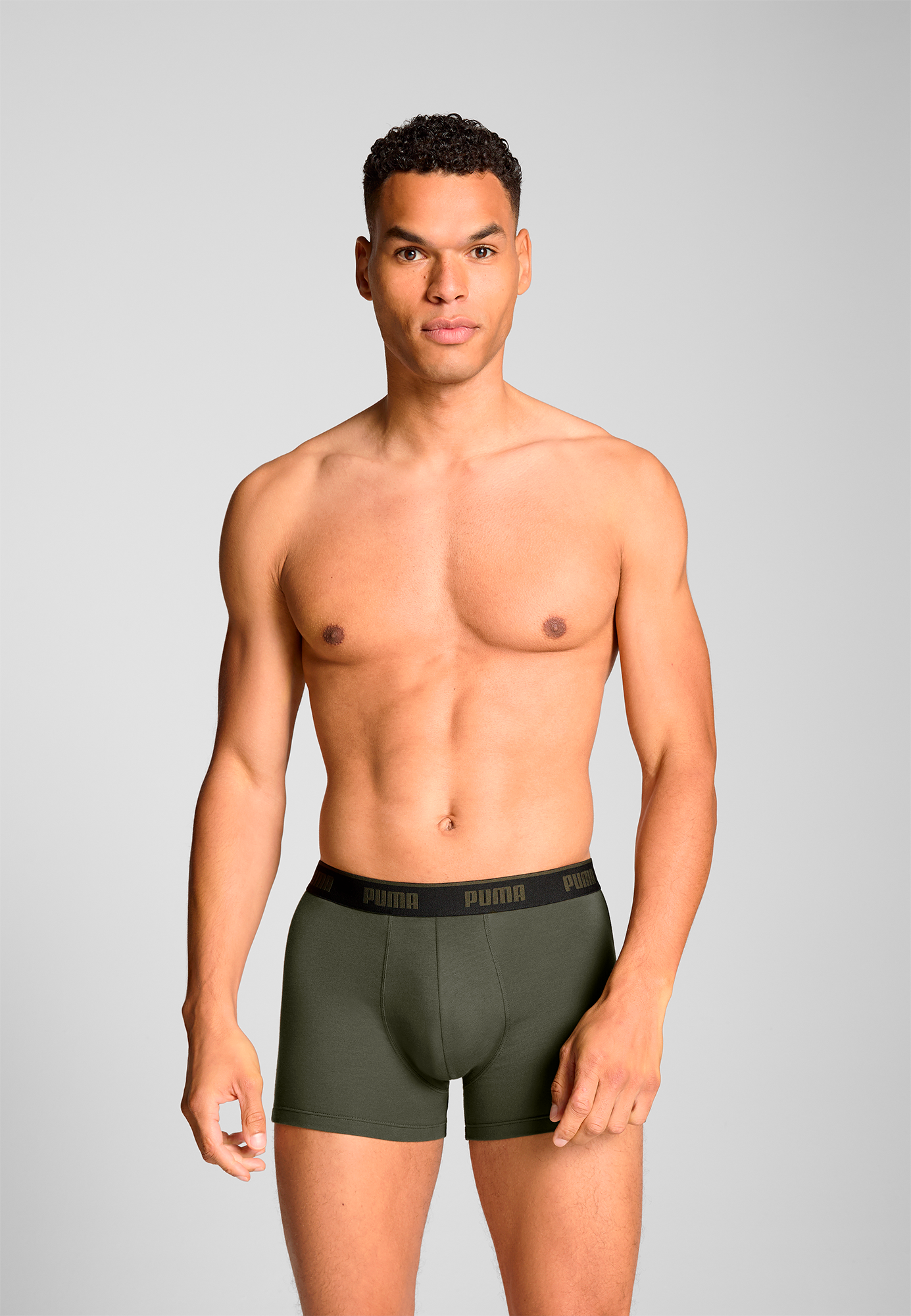 PUMA Boxers »PUMA MEN EVERYDAY BASIC BOXERS 3P« 3er Pack,  Komfortabler elastischer Logobund