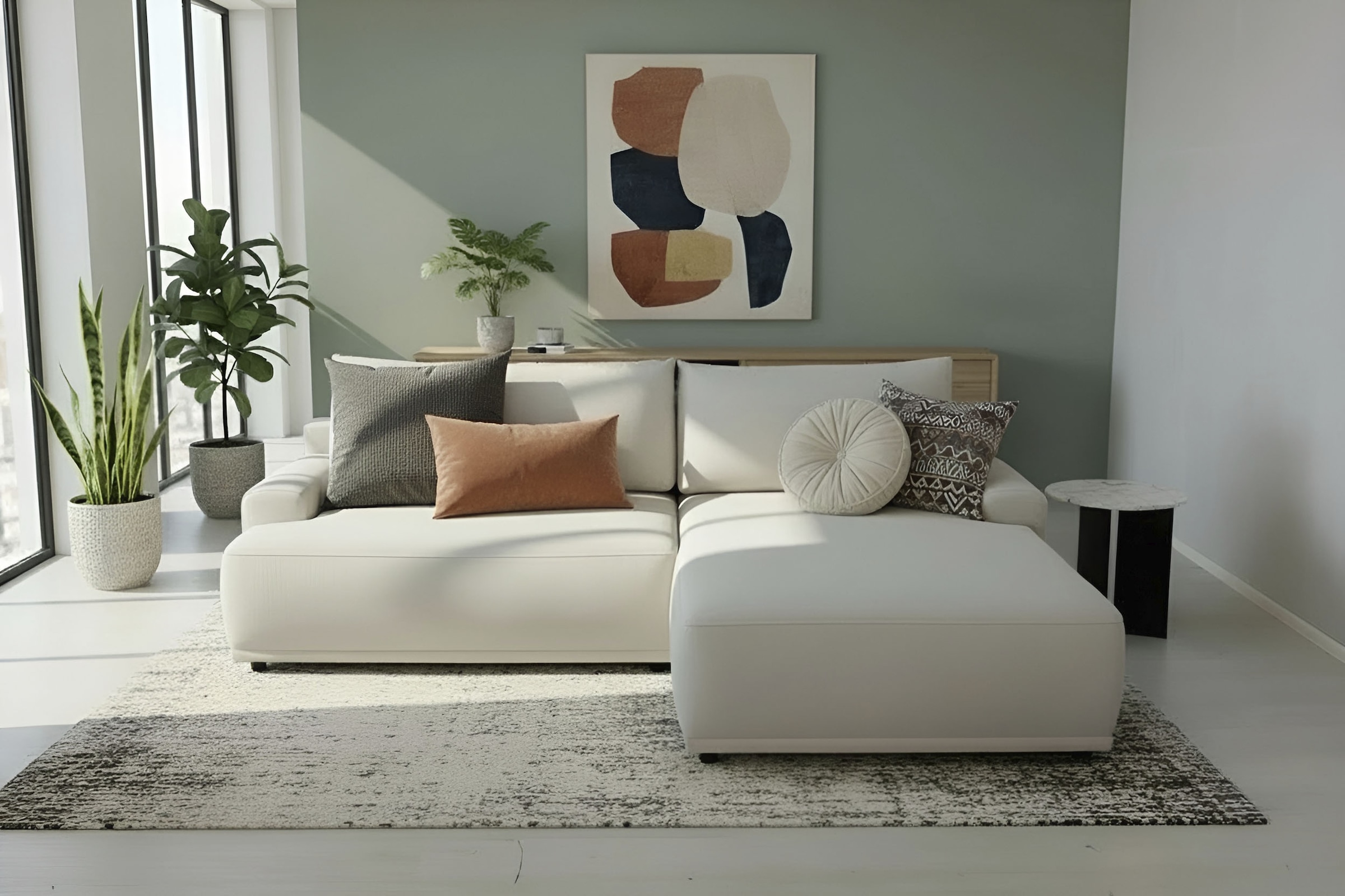 TRENDMANUFAKTUR Ecksofa »Fordon, Schlafsofa mit Bettkasten, Couch in L-Form, Breite 250 cm« in Struktur LUMOS, 3D-Effekt, sandgrau, Recamiere rechts