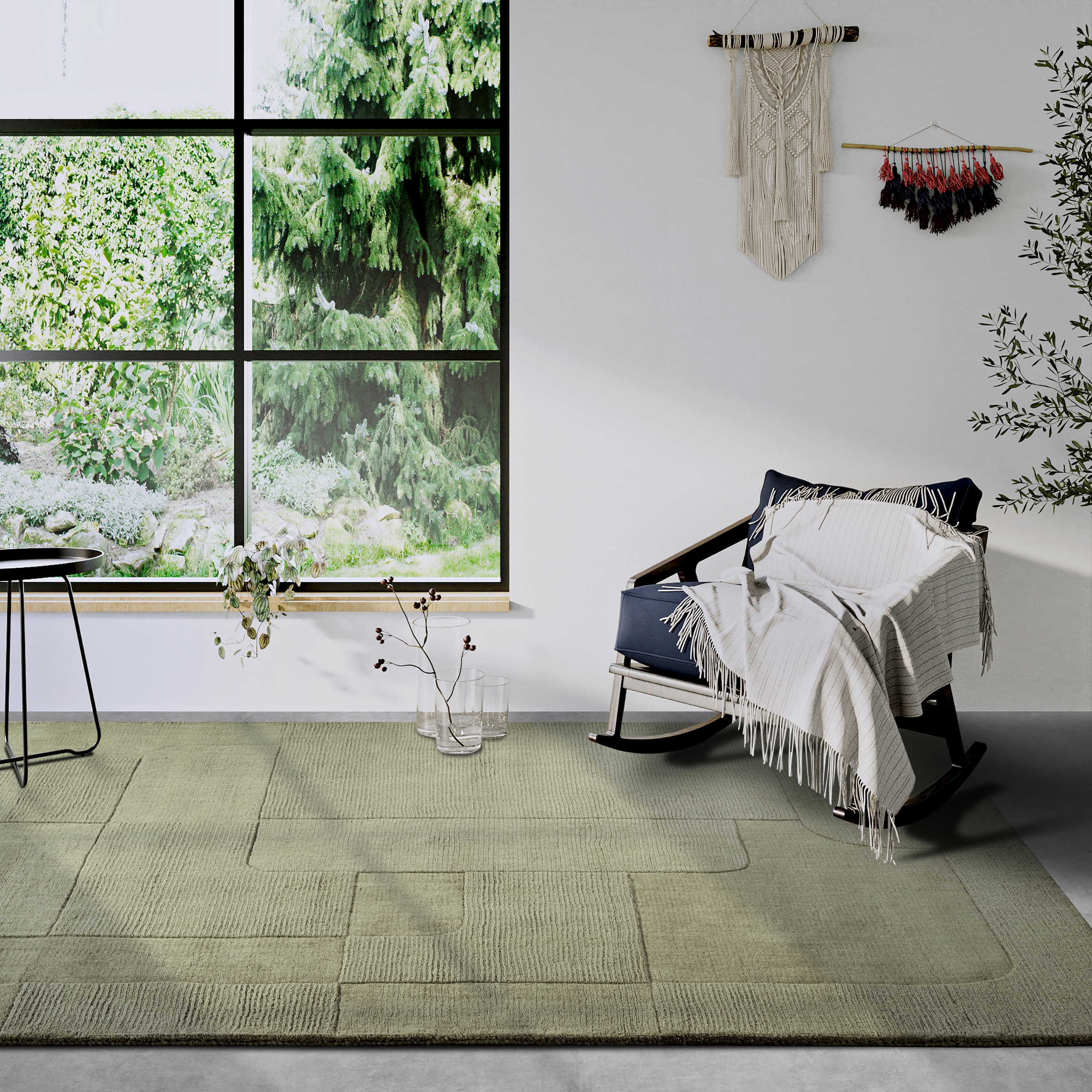 Villeroy & Boch Wollteppich »Charlotte« rechteckig 10 mm Höhe Läufer, Handgewebt, Wolle, Natur, Läufer, Wohnzimmer, Geometrie