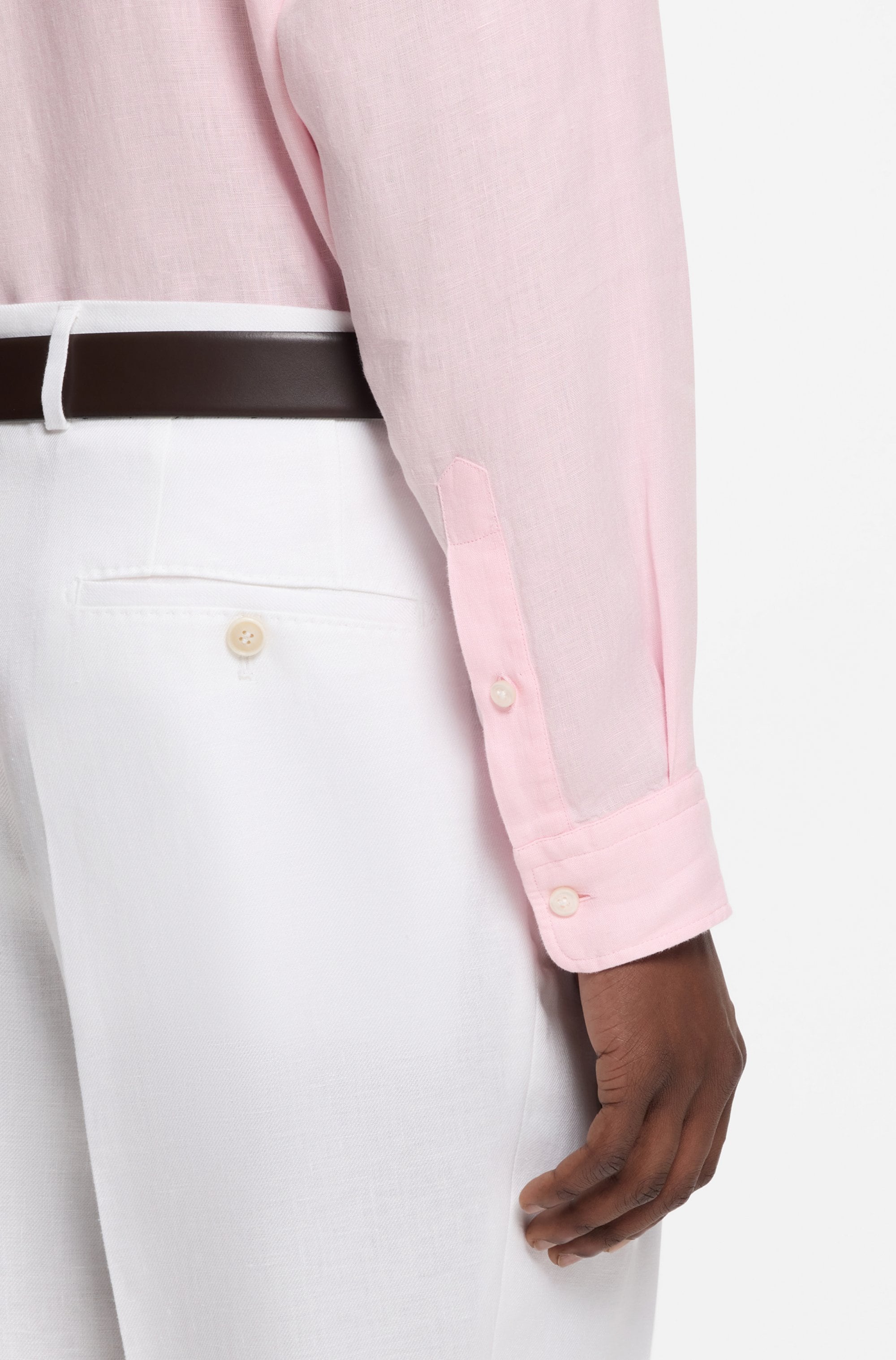 BOSS Chemise en lin »LIAM« mit Button-Down-Kragen, regular fit