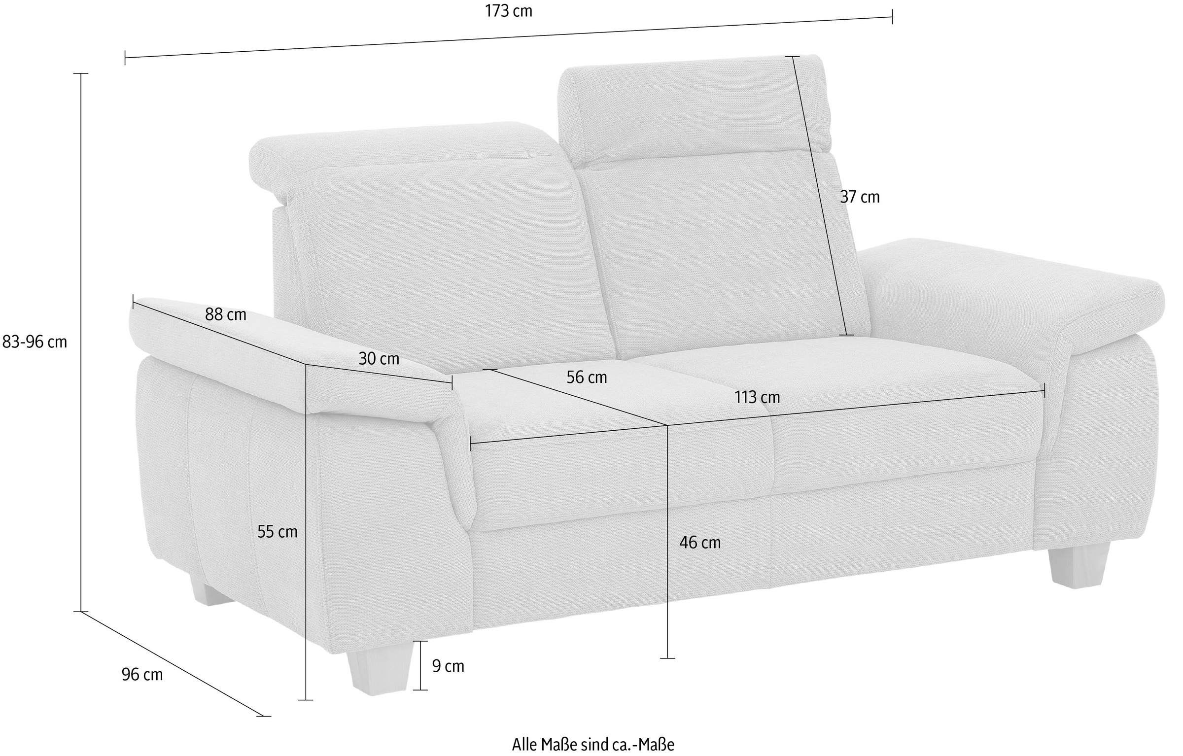 Home affaire 2-places »Dalia« mit Federkernpolsterung, wahlweise auch mit Kopftteilverstellung