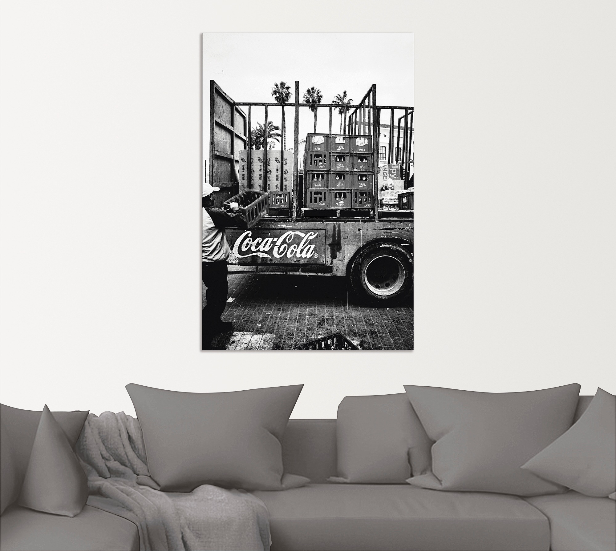 Artland Fresque murale »CocaCola-LKW in El Jadida - Marokko« Voiture 1 cuis tlg. en image aluminium, image sur toile, poster en différentes tailles