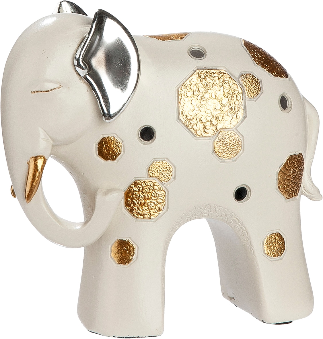 GILDE Skulptur »2tlg. Set Figur Elefant Midas weiss« Tierfigur Glückssymbol Dekoelefant elegantes Design Ethno-Stil