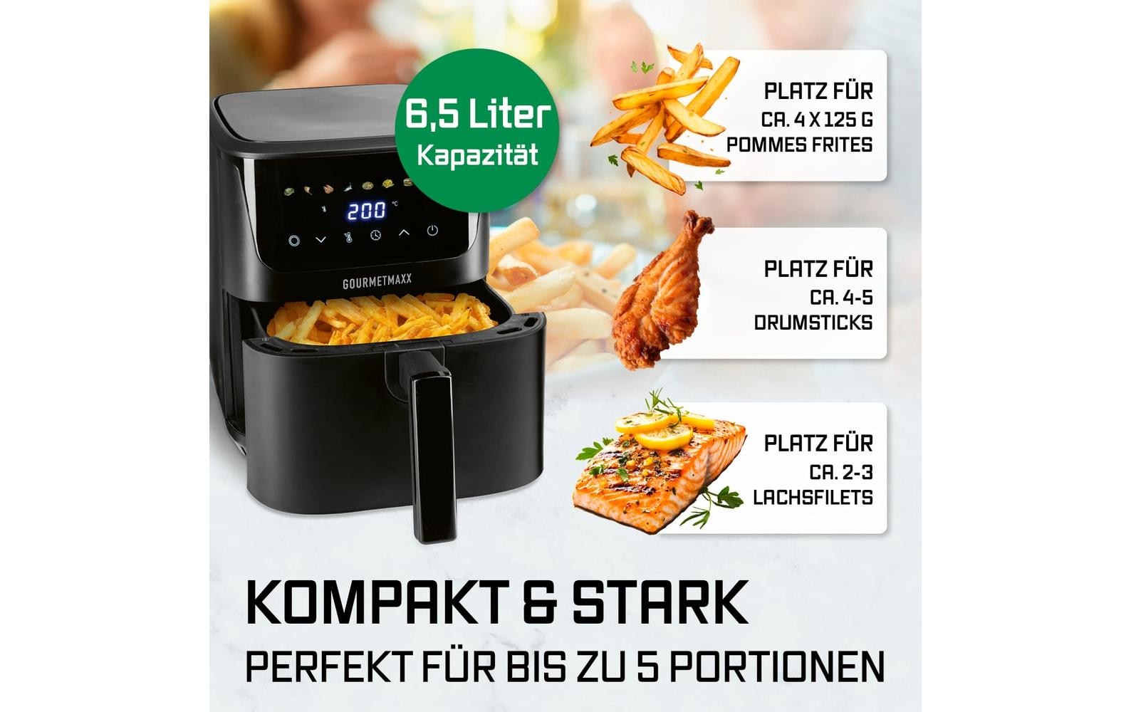 GOURMETmaxx Heissluftfritteuse »6,5 l« 1600 W