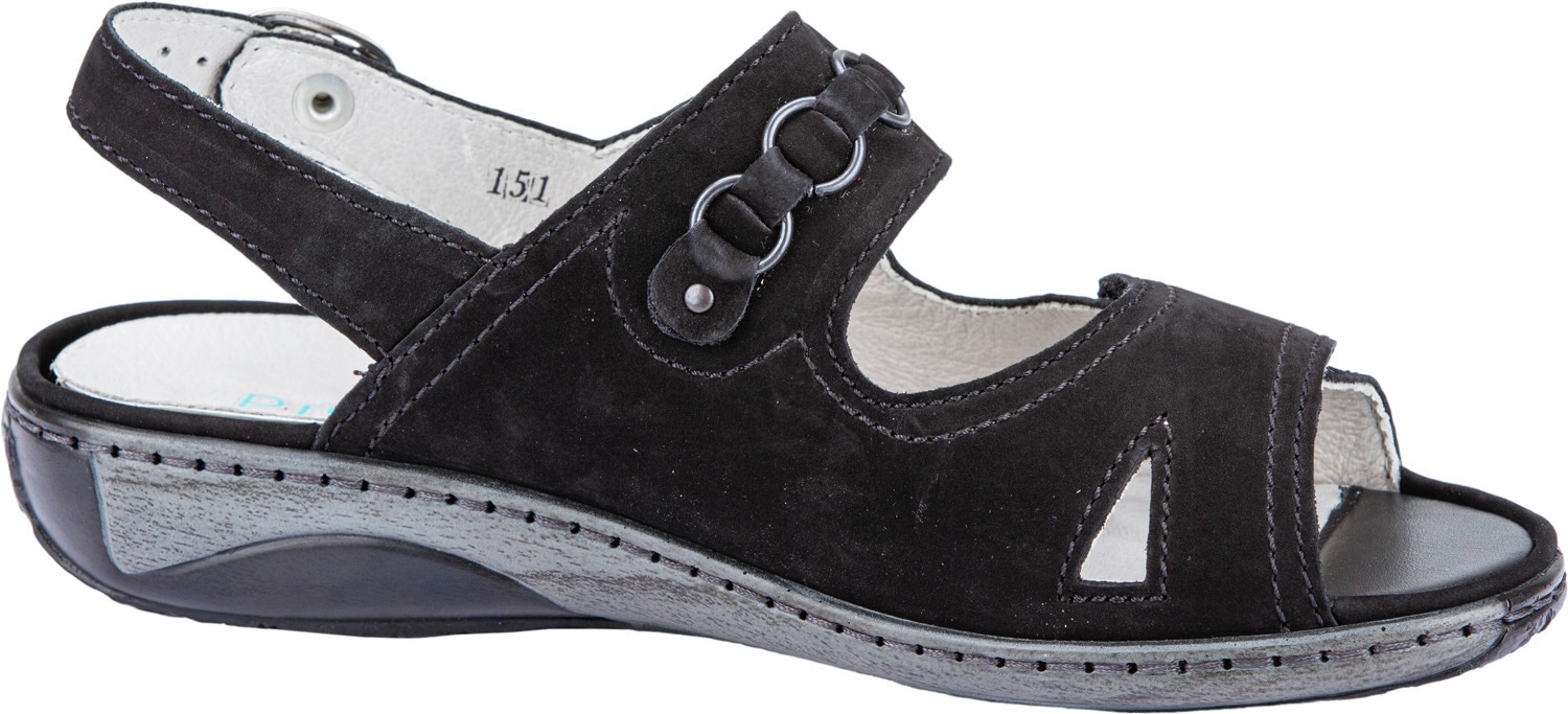 Waldläufer Riemchensandale »GARDA«  , Sommerschuh, Sandalette, Keilabsatz, mit Druckknopf, G-Weite