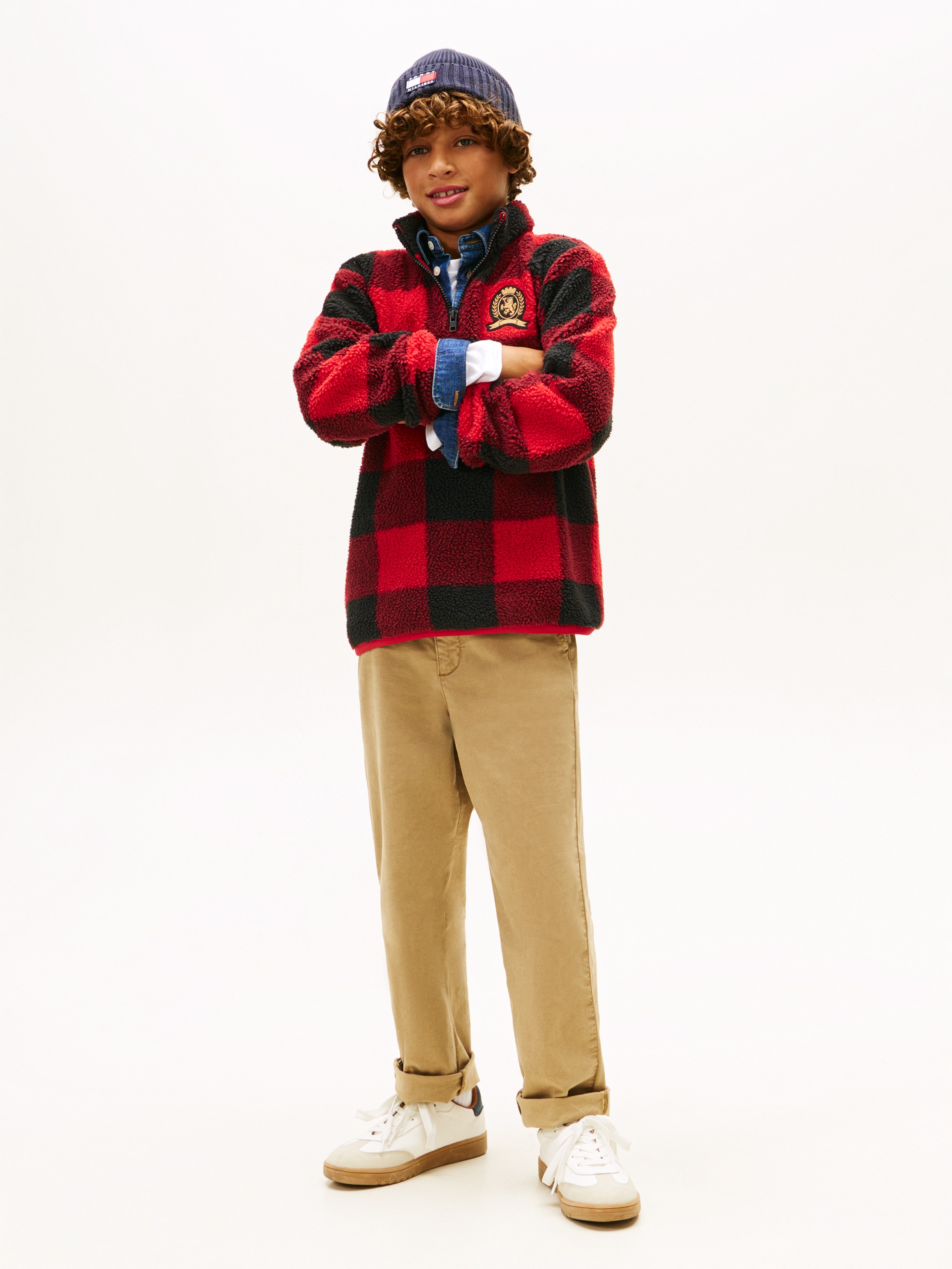 Tommy Hilfiger Pantalon en tissu »HERRINGBONE RELAXED WORKER PANT«  Kinder bis 16 Jahre