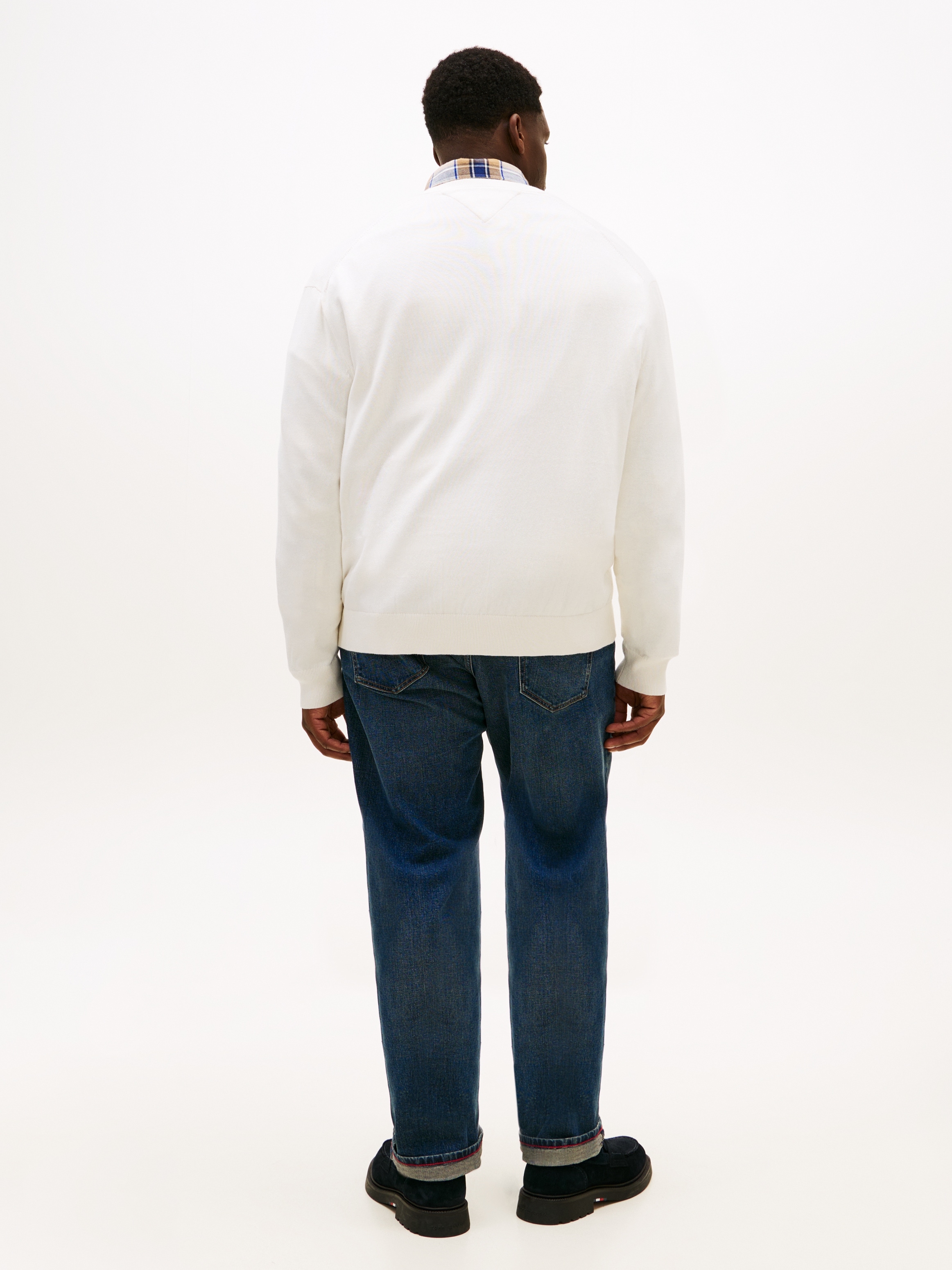 Tommy Hilfiger Big & Tall V-Ausschnitt-Pullover »BT-ESSENTIAL COTTON« Rippbündchen am Ärmel, Saum und Ausschnitt,  Grosse Grössen, normale Passform