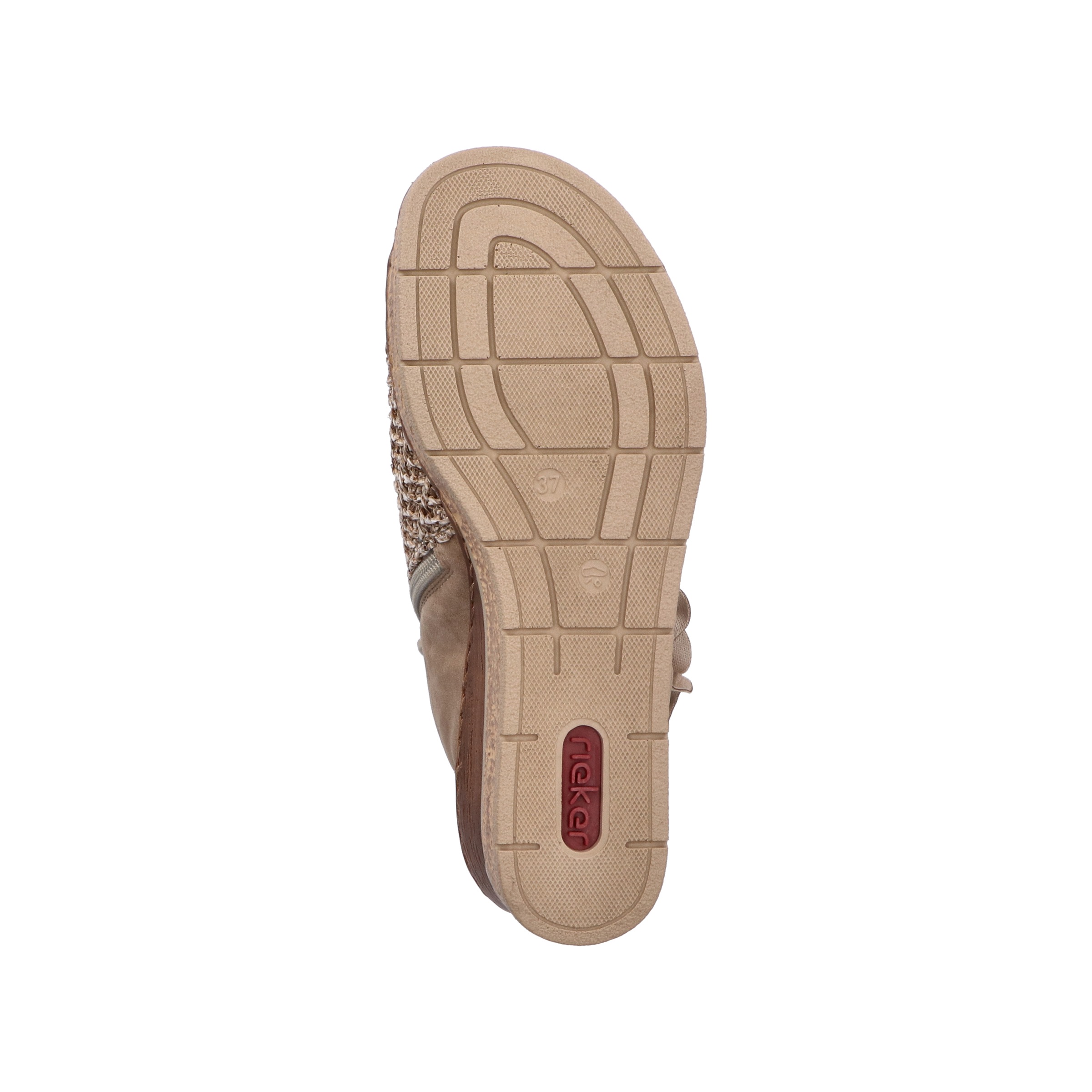 Rieker  Sandale compensée, chaussure d'été, sandalette à plateforme avec fleur