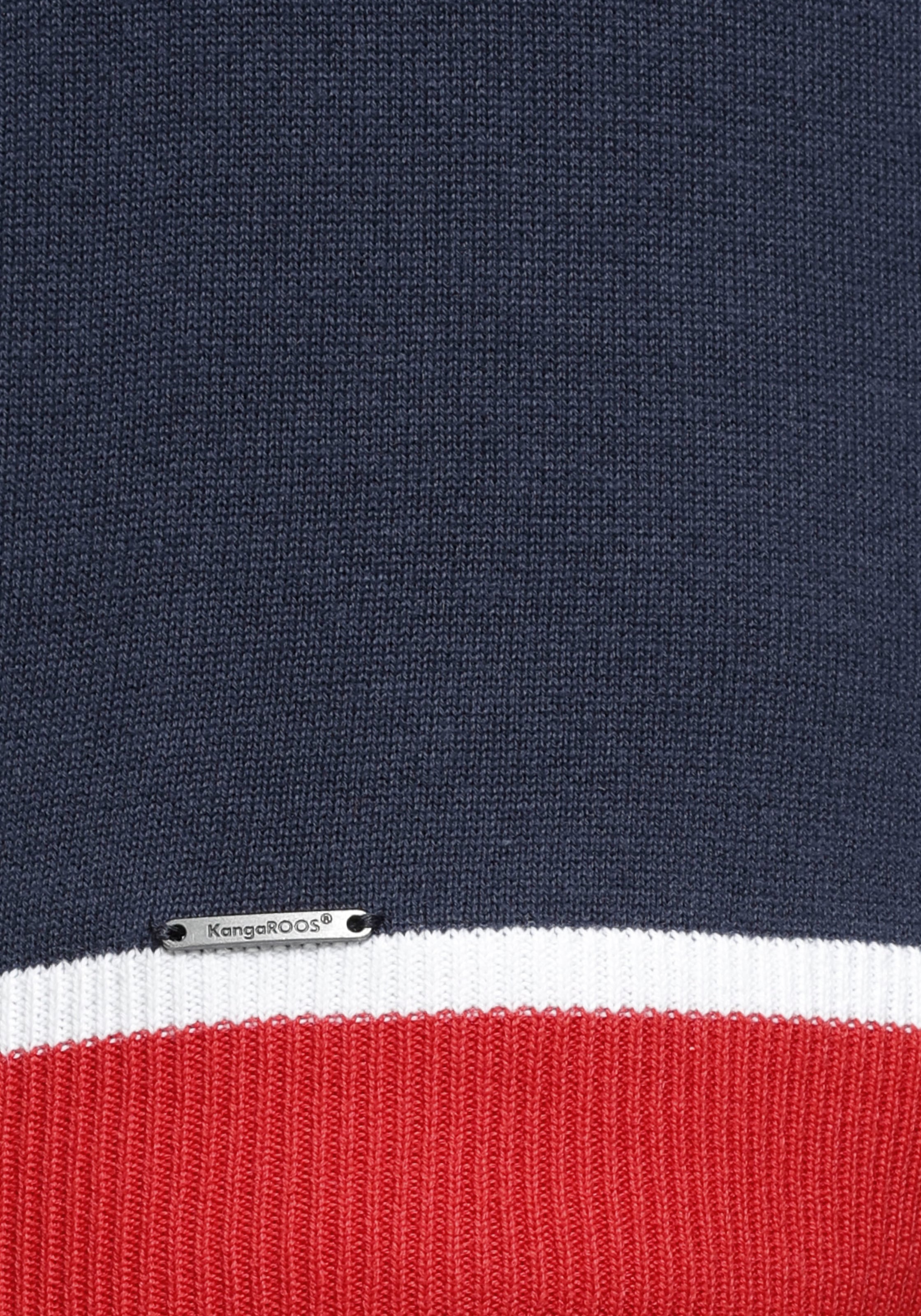 KangaROOS Pull à col rond mit kontrastfarbenem Saum