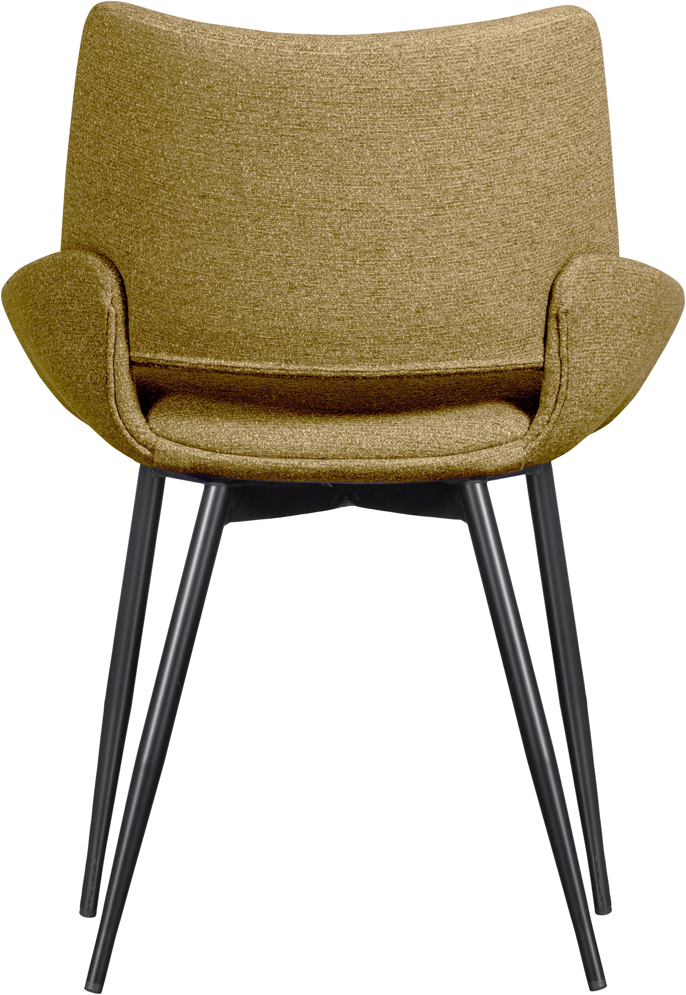 WOOOD Esszimmerstuhl »Parade mit Melange-Bezug und konischen Metallbeinen B58 x T55 x H83 cm« (Set) 2 Stk.Sehr hohe Verschleissfestigkeit, schalenförmige, Tragkraft 150 kg