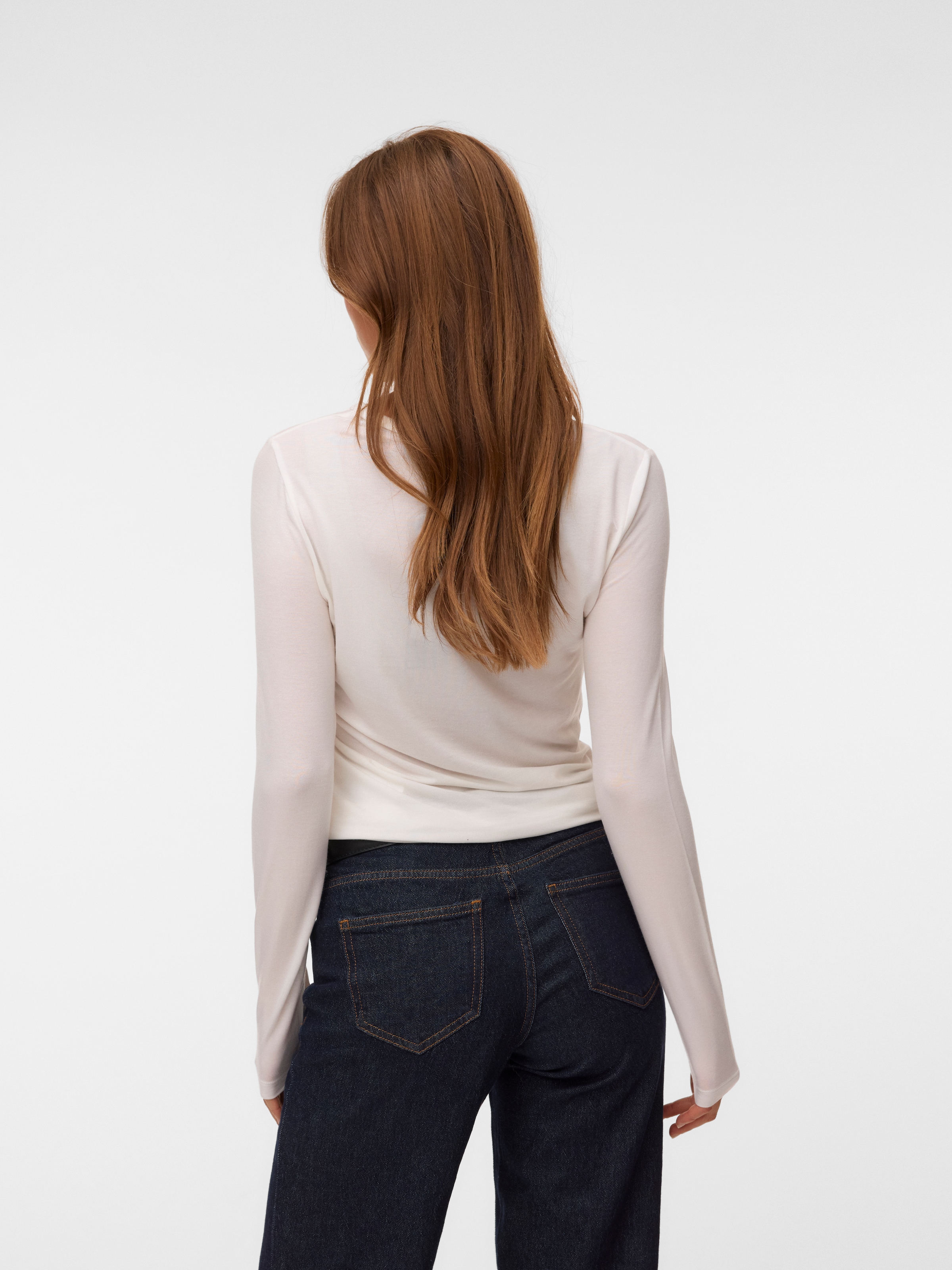 Vero Moda Langarmshirt »VMADA LS TOP JRS NOOS« Materialmix, regular fit