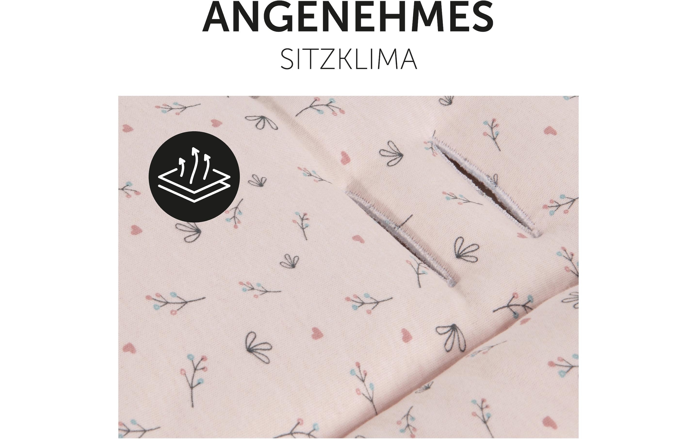 Hauck Housse de siège pour enfant »Seat Liner, Flowers Rose« également adapté aux poussettes
