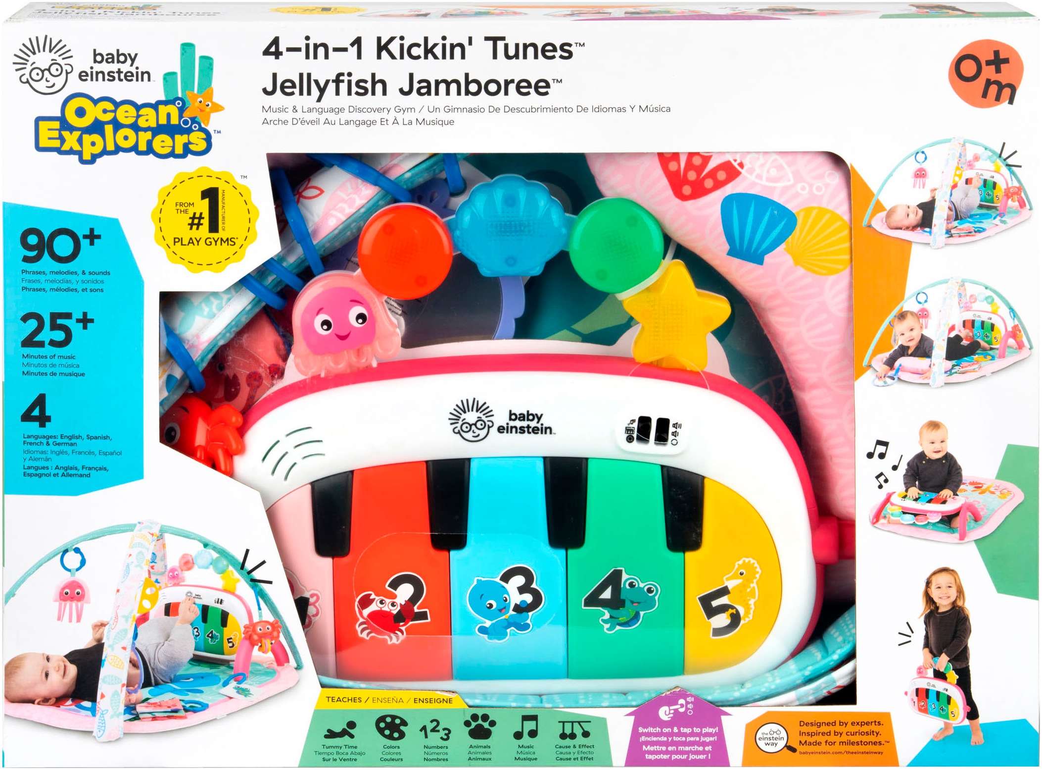 Baby Einstein Spielbogen »4-in-1 Kickin’ Tunes Jellyfish Jamboree Music & Language Discovery Gym« mit Soundeffekt