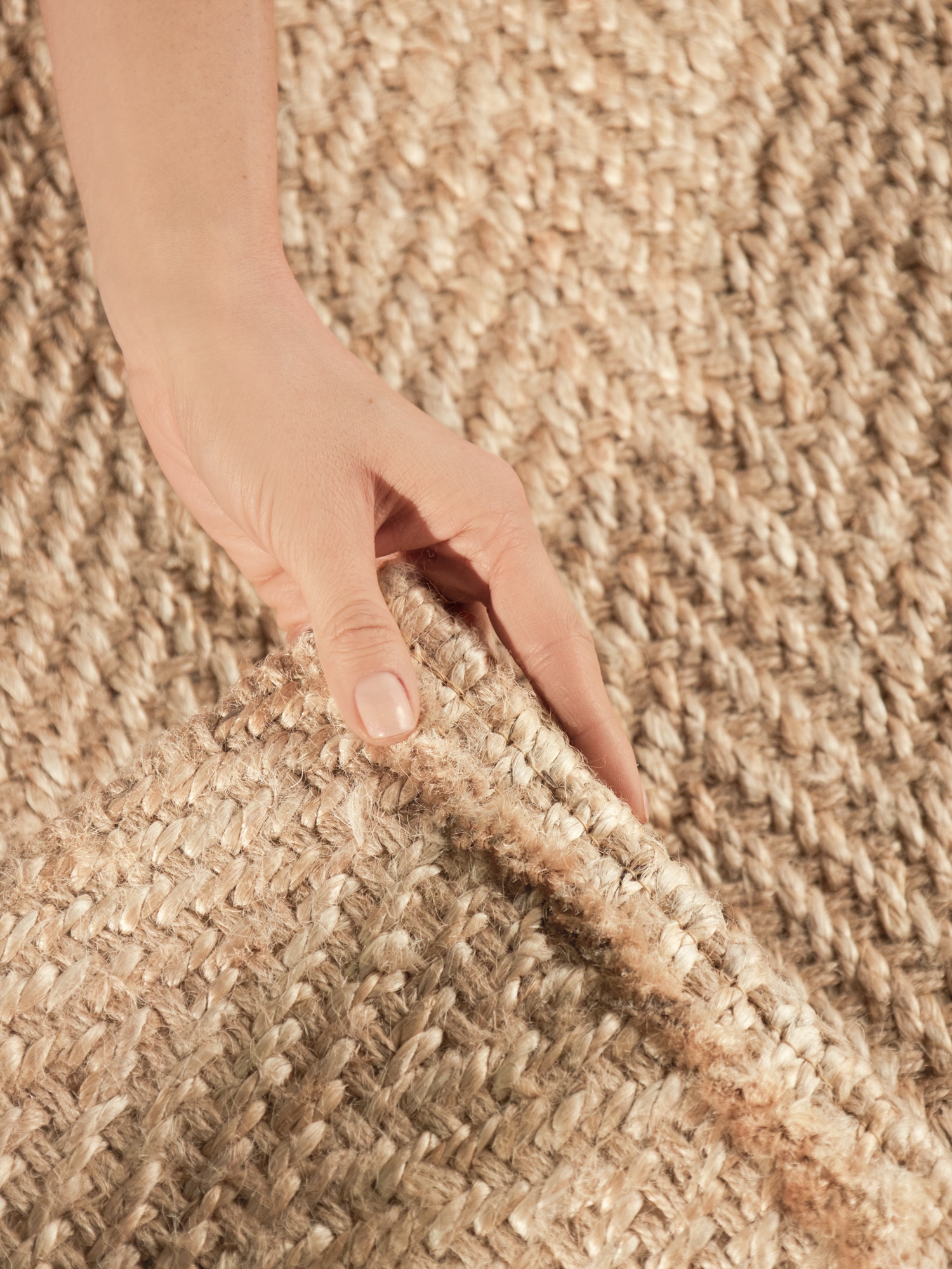 Villeroy & Boch Tapis »Mirabelle« Rectangulaire 10 mm Höhe Jute, Natur, Wohnzimmer, Esszimmer, Schlafzimmer, Fischgrätendesign