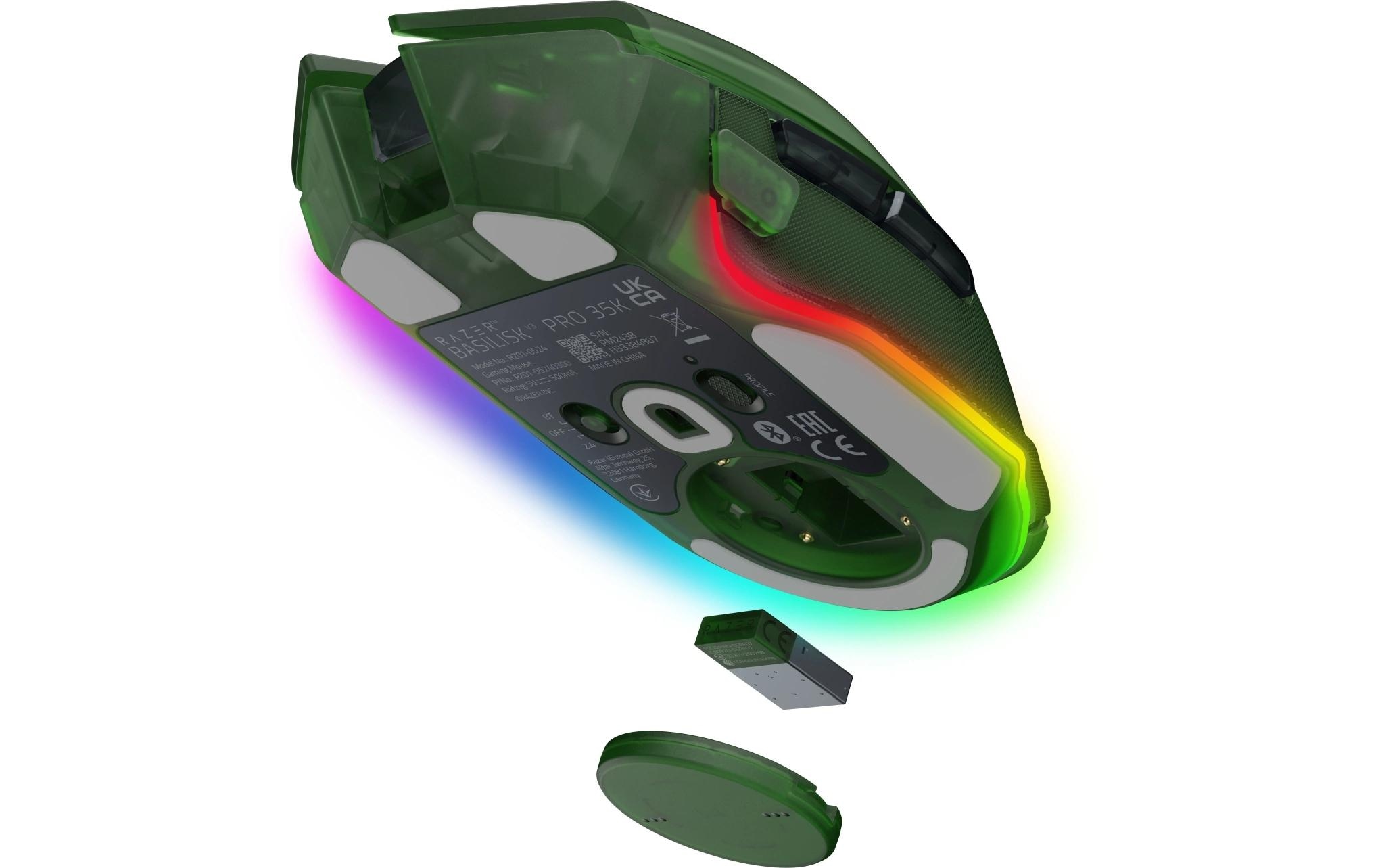 RAZER Gaming-Maus »Basilisk V3 Pro 35K – Phantom Green Edition«