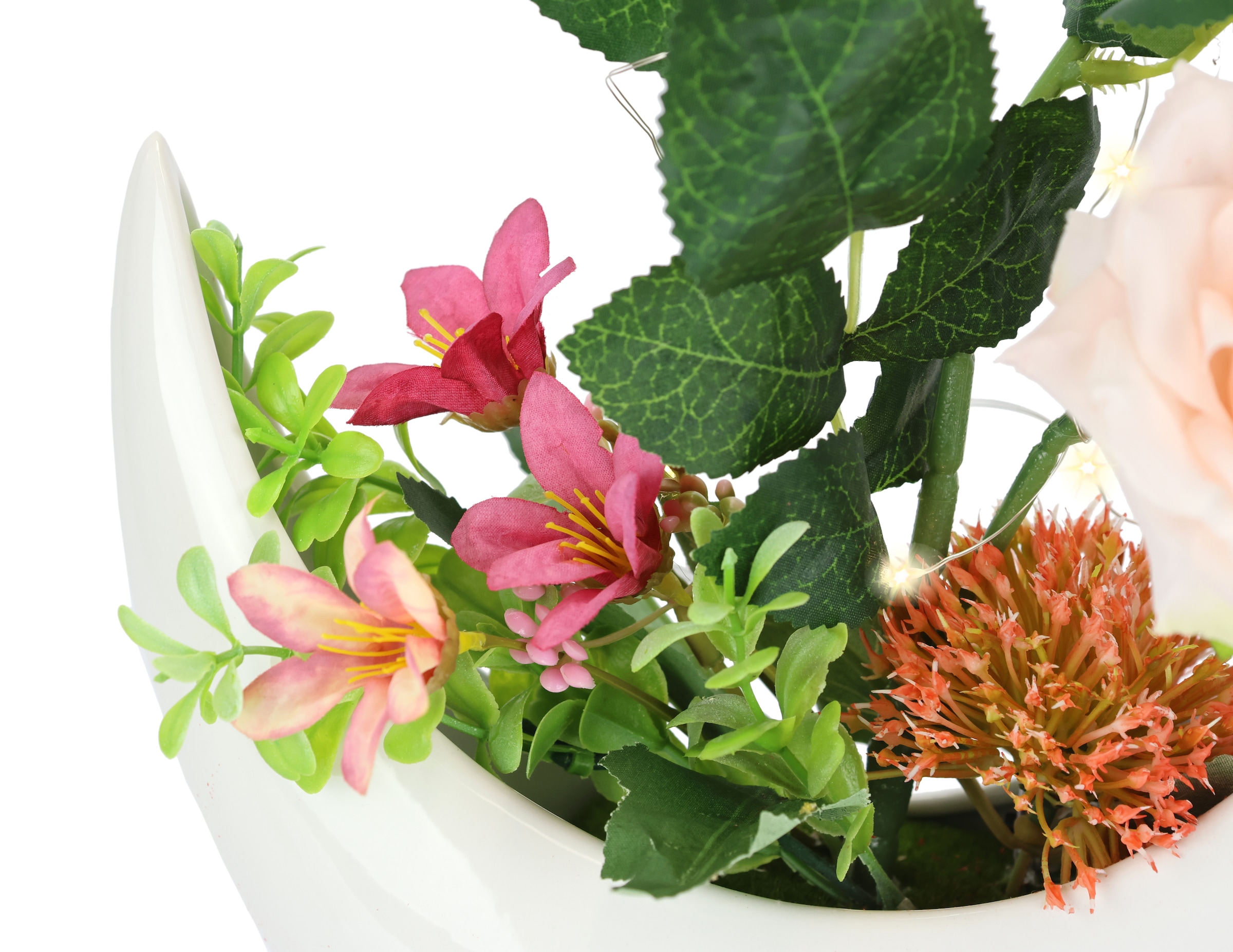 I.GE.A. Fleur artificielle »Arrangement 'Rosen' in Vase« In Keramikvase Blumengesteck Mittelstücke Hochzeitsdeko Deko Tischdeko