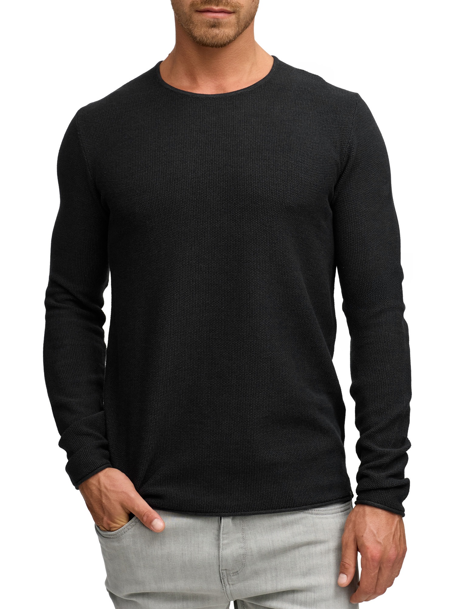 Indicode Pull à col rond »Kristian«