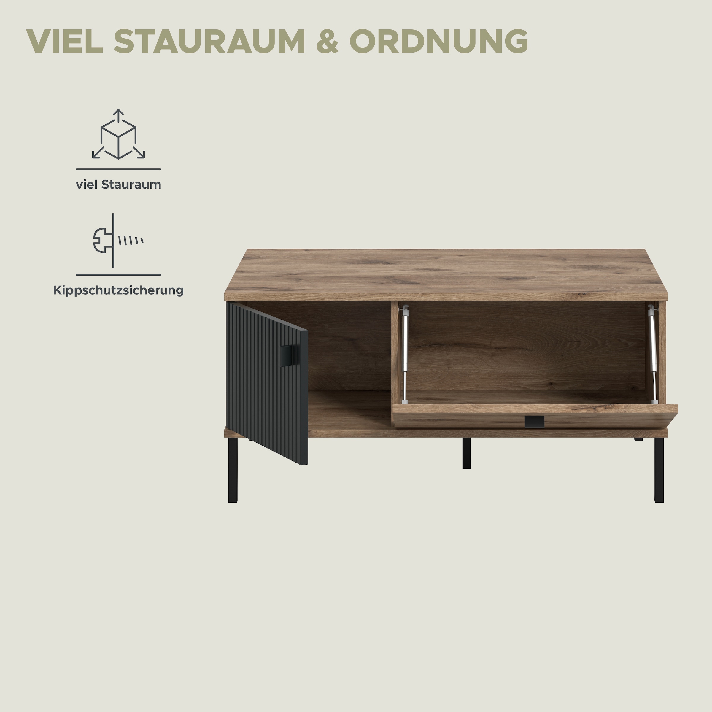 INOSIGN Table basse »TREVERK, Breite: 100 cm« 1 cuis tlg. Table basse, table de salon, table d'appoint, salon