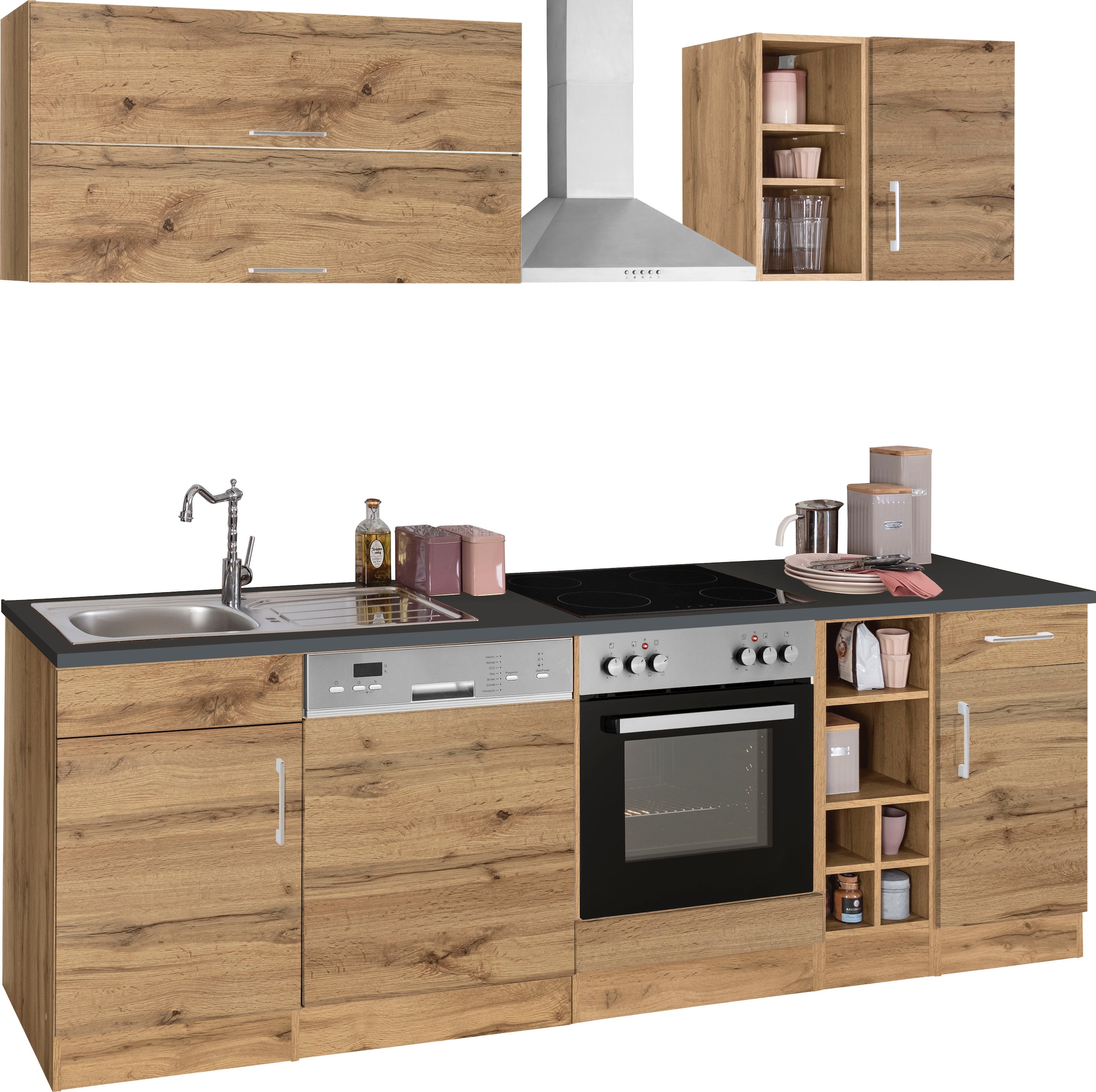 KOCHSTATION Küchenzeile »KS-Colmar« ohne E-Geräte, Breite 240 cm