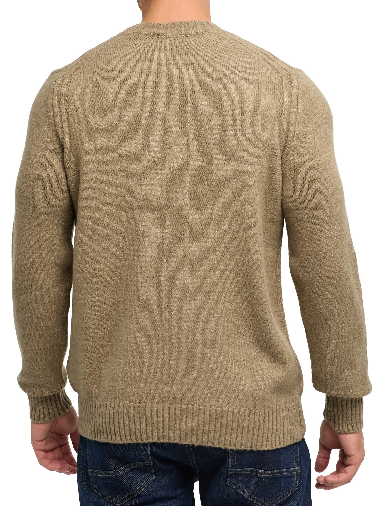 Indicode Rundhalspullover »INVestdale o-neck« Materialmix, regular fit