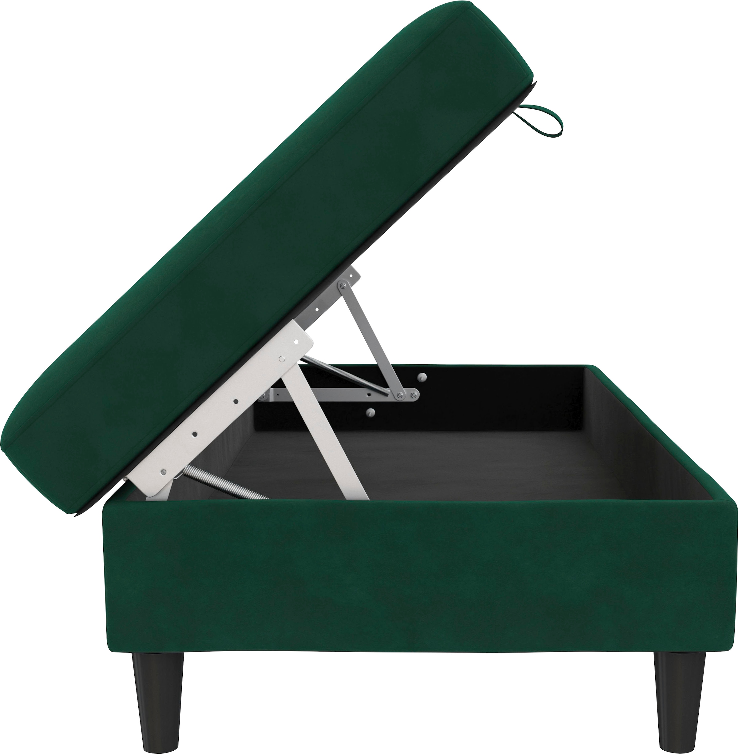 Dorel Home Tabouret de rangement »Hartford« Polsterhocker mit Stauraum, frei im Raum stellbar, Sitzhöhe 43 cm