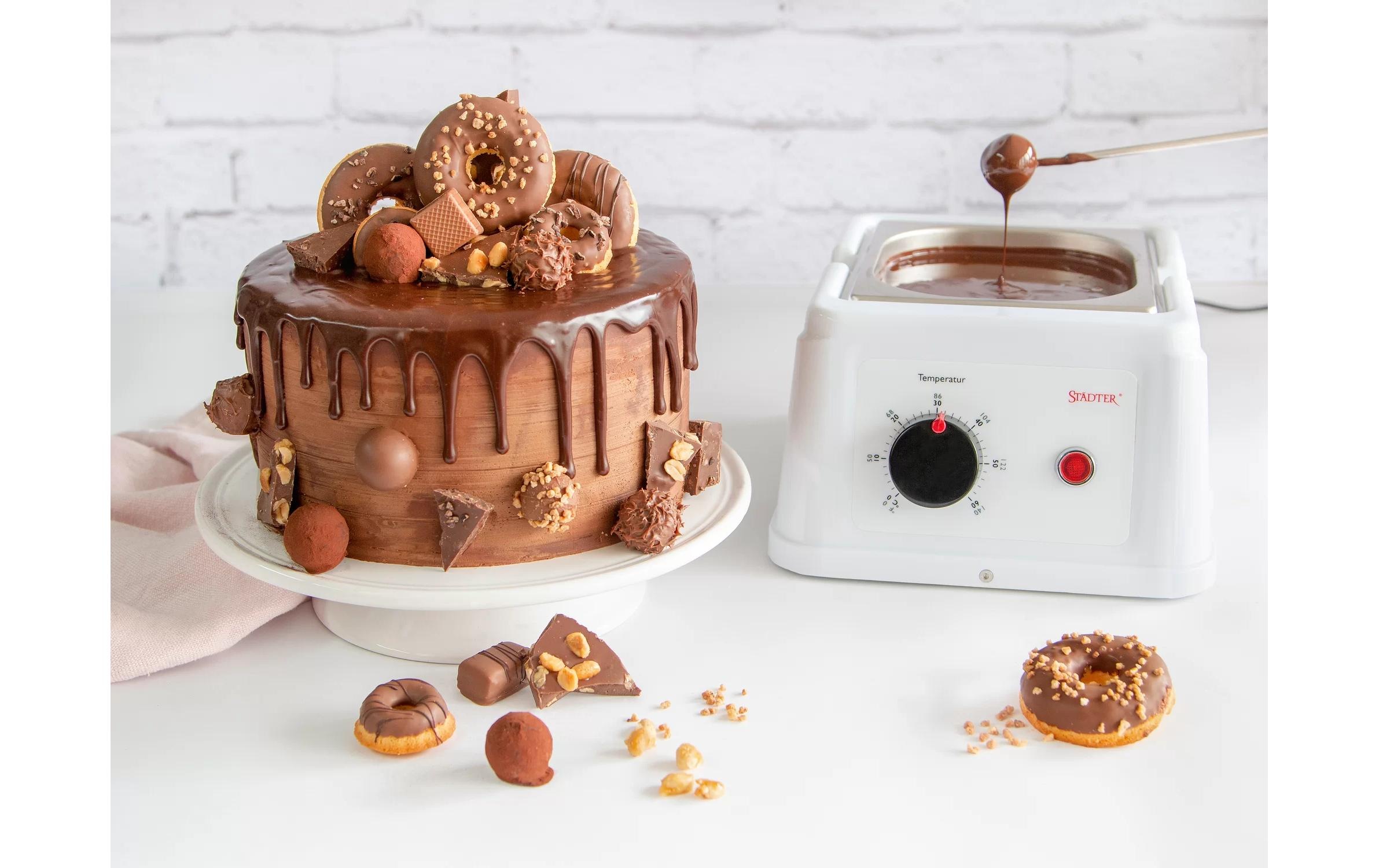 STÄDTER Fondue électrique »Temperiergerät 3 Teile« Zum Schmelzen und Temperieren von Schokolade und Kuvertüre
