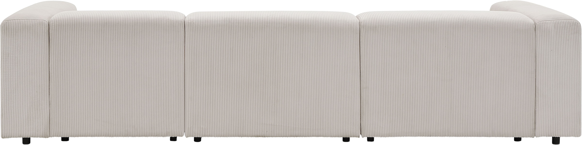 ATLANTIC home collection Ecksofa »Uno, L-Form, Breite: 307cm« beidseitig montierbarem Longchair,mit Taschenfederkern, in Cord