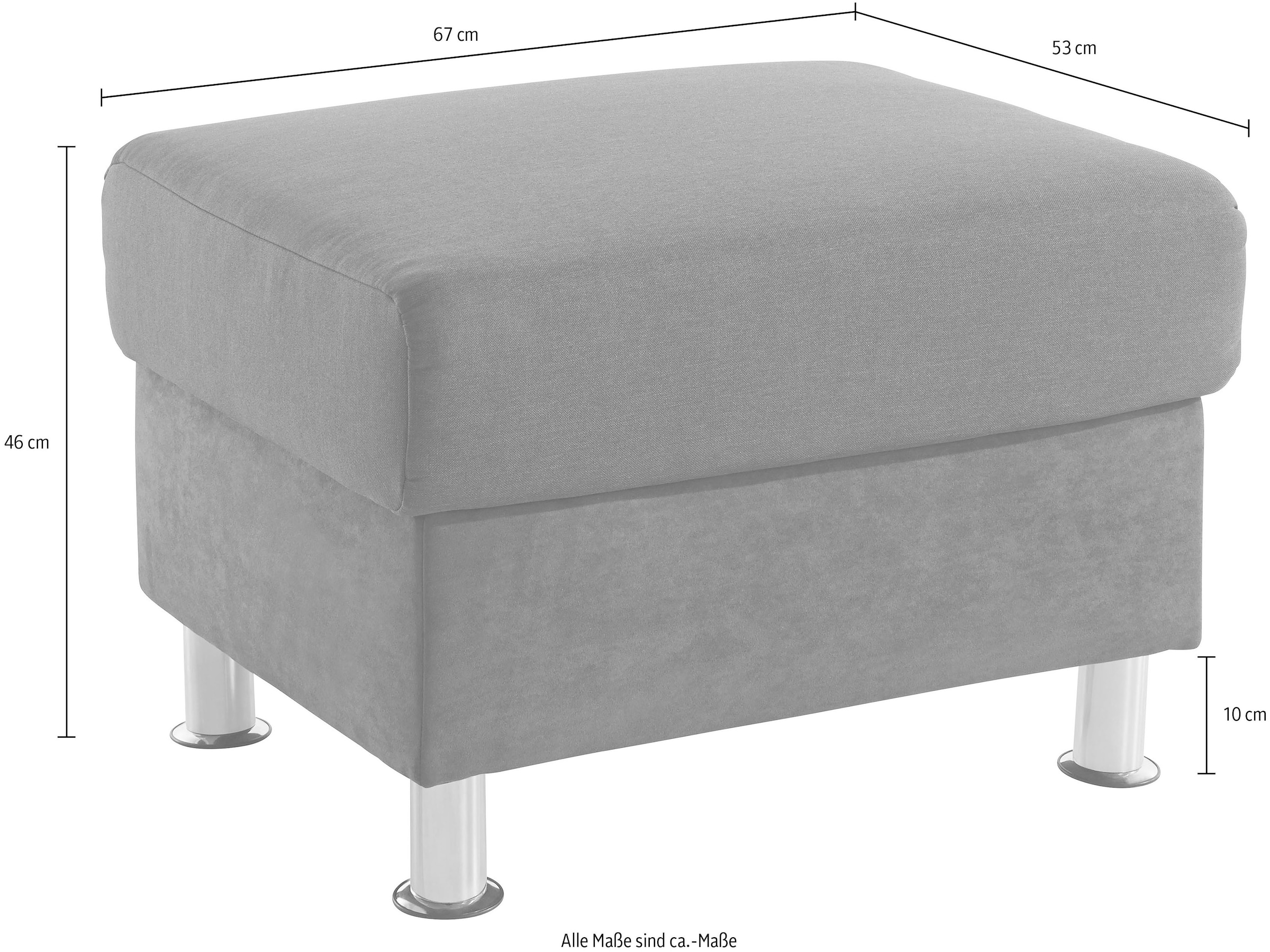 TRENDMANUFAKTUR Tabouret au choix avec ressorts confortables, positionnable librement dans la pièce