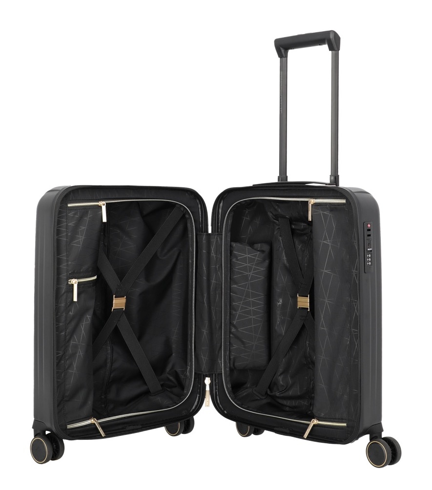 travelite Trolley à coque dure »BARBARA NOVELTY Reisekoffer Hartschale« 38 litre 4 Rollen Extension de volume – bagage de voyage élégant