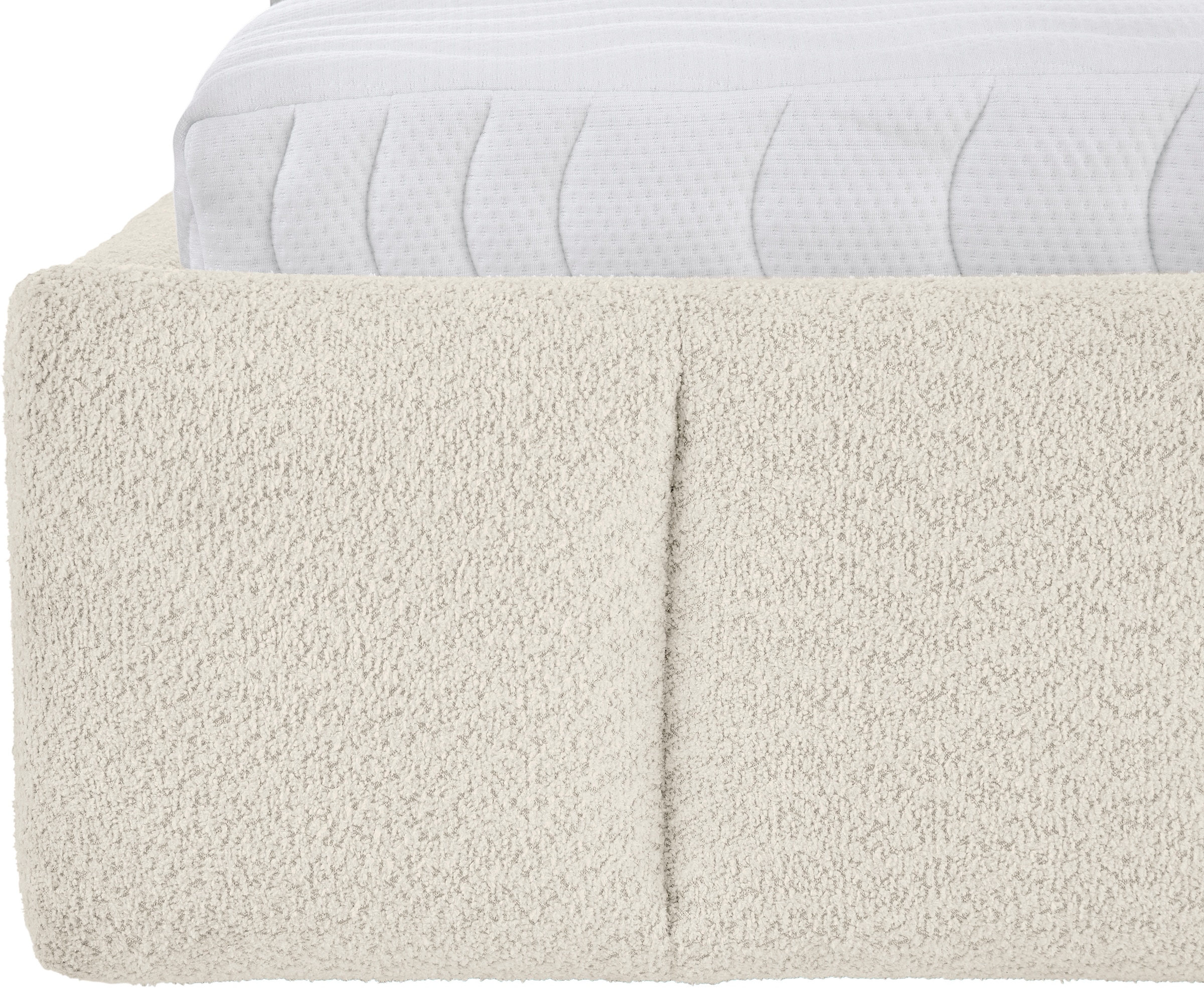 homsy by Ana Johnson Polsterbett »Somny wahlweise mit Bettkasten, erhältlich in verschiedenen Breiten« luxurious gepolstertes Kopfteil und Rahmen, Bezug mit Bouclécharakter