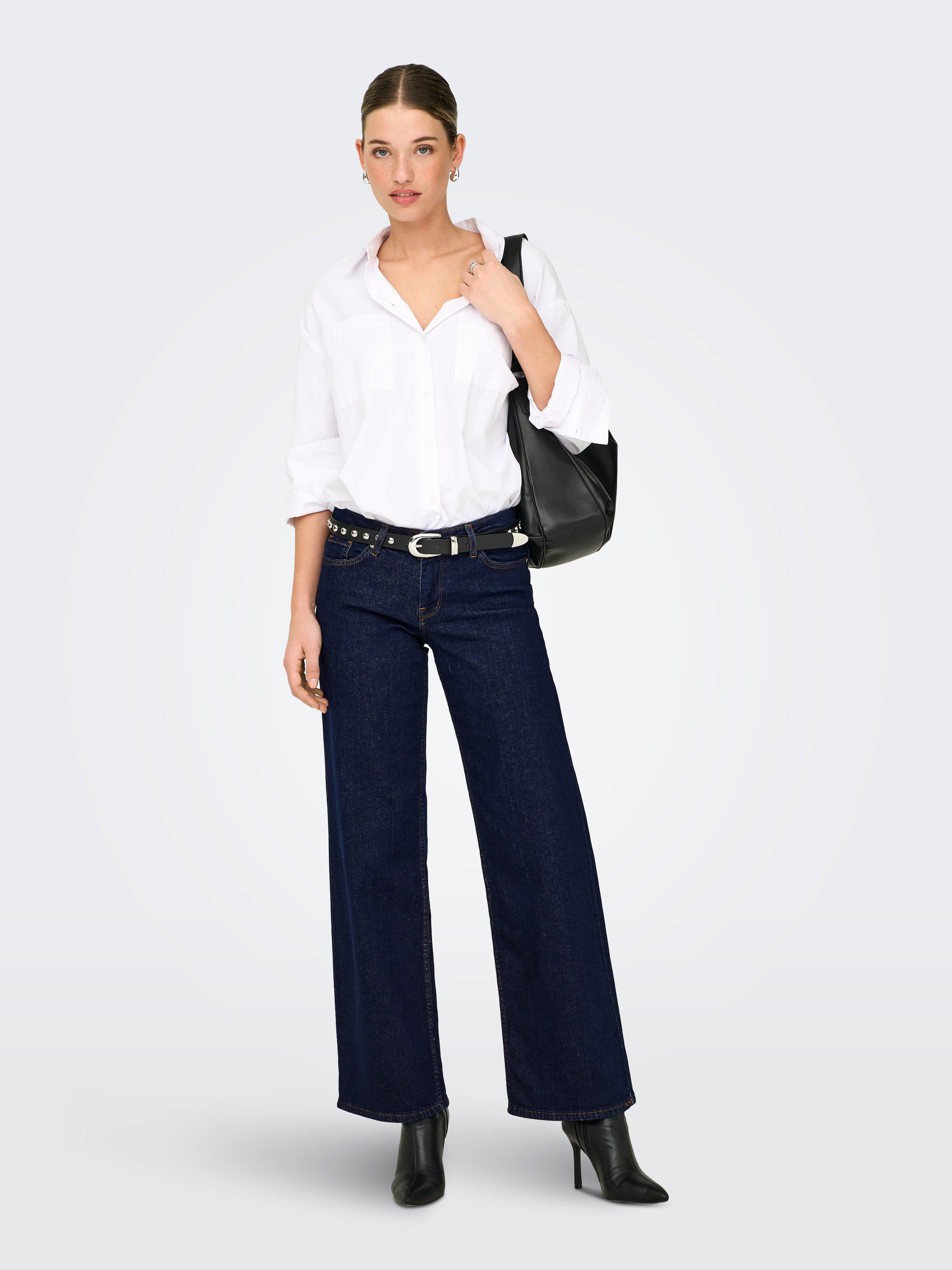 ONLY Jeans taille basse »ONLJUDY-O LW WIDE DNM RINSE TAI966« Baumwollmischung, low waist, wide fit