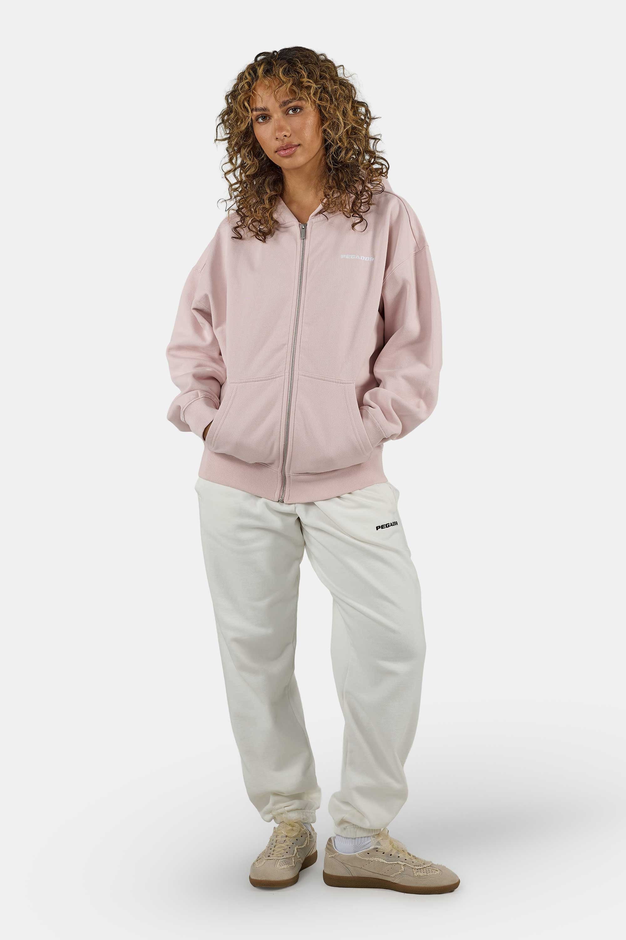 PEGADOR Sweat à capuche »Clarita Oversized Sweatjacket« mélange de coton, oversize