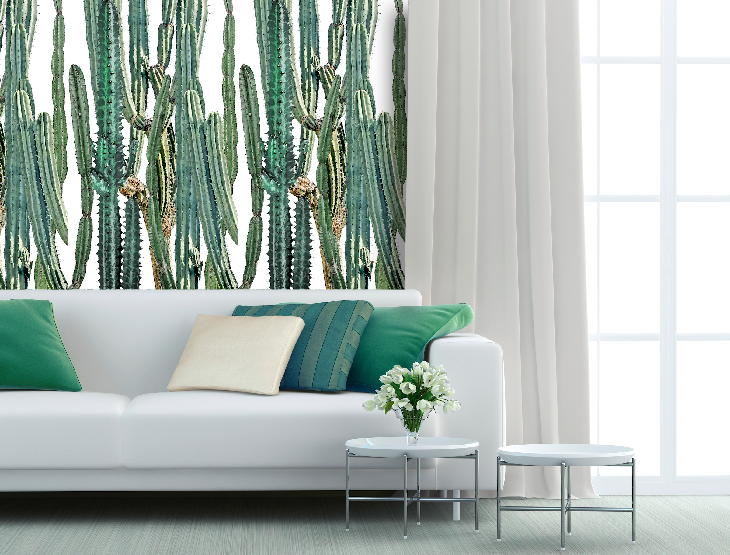 queence Vinyltapete »Elloa« Motiv | bedruckt | botanisch | geblümt | gemustert | natürlich glatt 90x250cm, selbstklebend, kinderleichte Anbringung, , Sticker