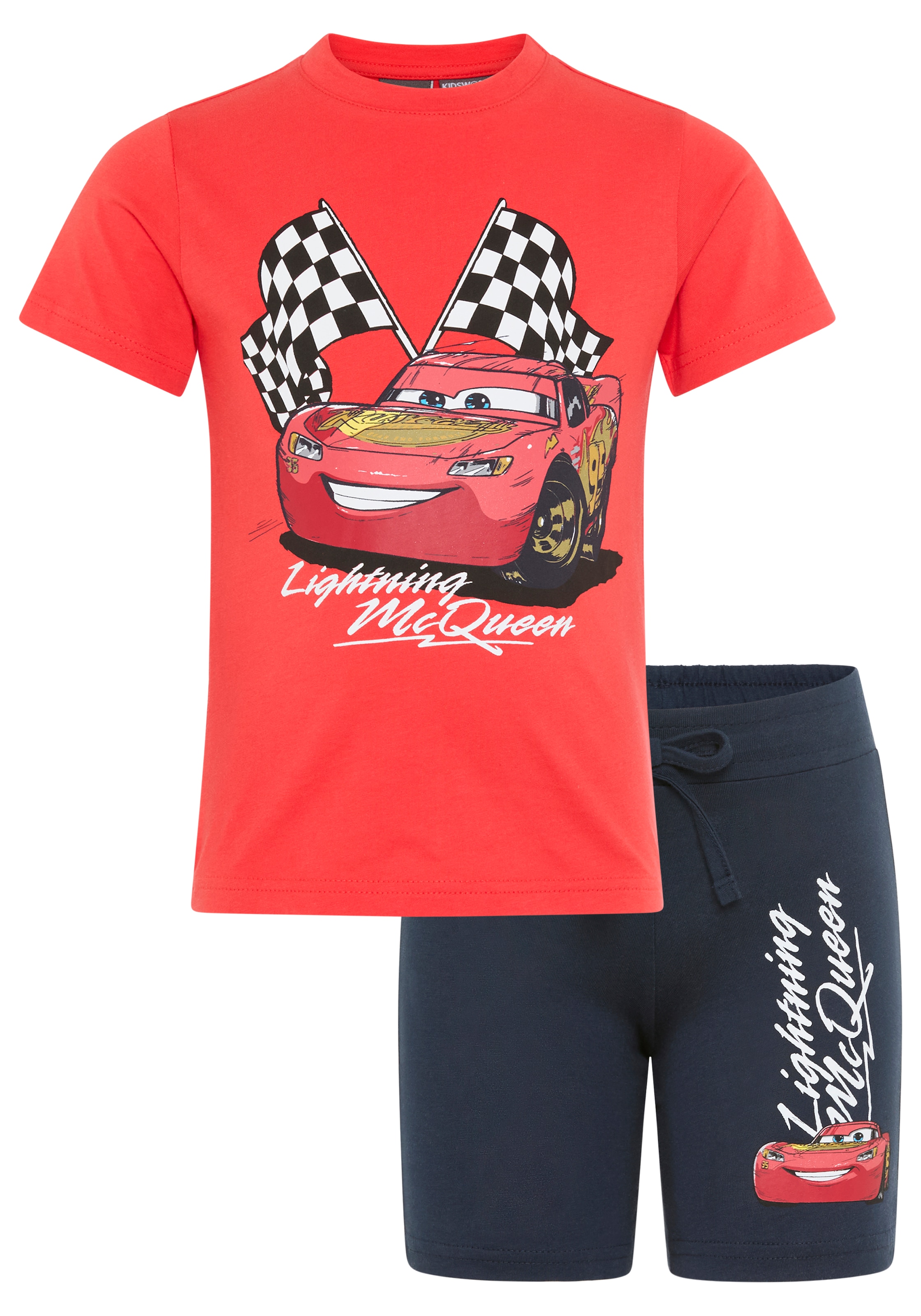 KIDSWORLD Shirt & Shorts »CARS 2tlg. Set T-Shirt+Hose: LIGHTNING MCQUEEN - Disney« Set, 2 tlg. Set, aus Baumwolle. Artikel fällt klein, bitte grösser bestellen