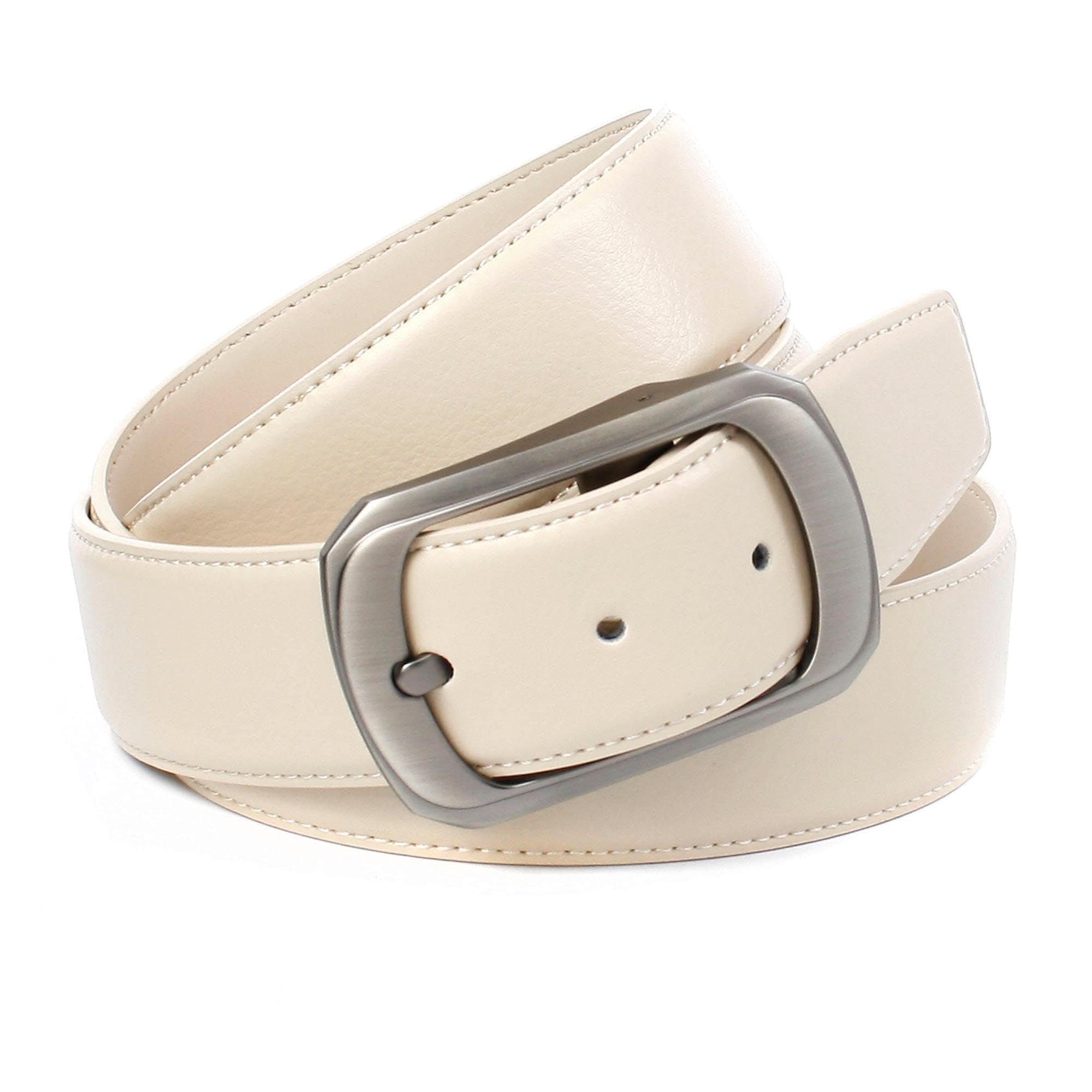 Anthoni Crown Ledergürtel mit matter Schliesse, im zeitlosen Look