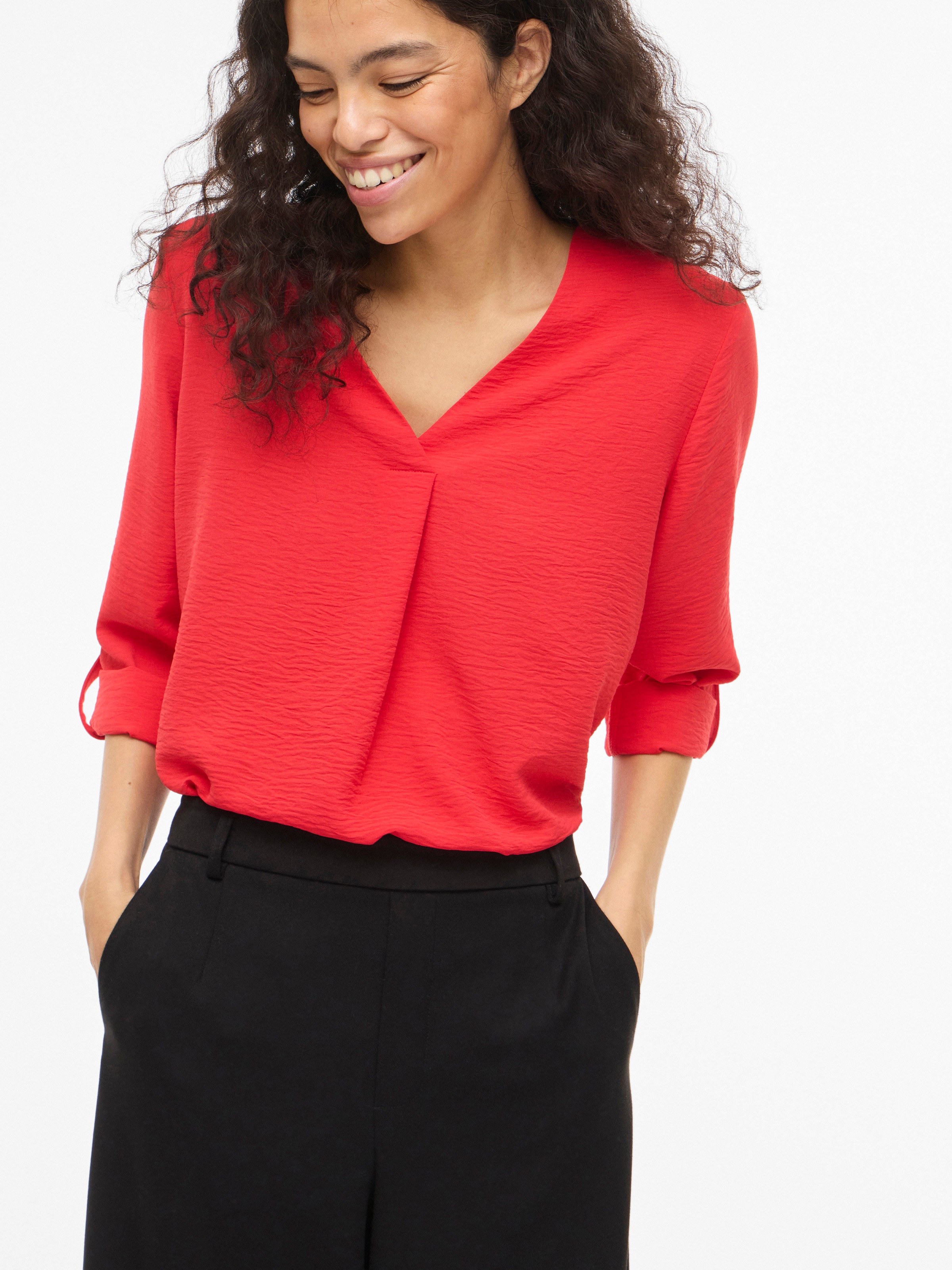 Vila Chemisier »VIJOSA 3/4 V-NECK TOP - NOOS«
