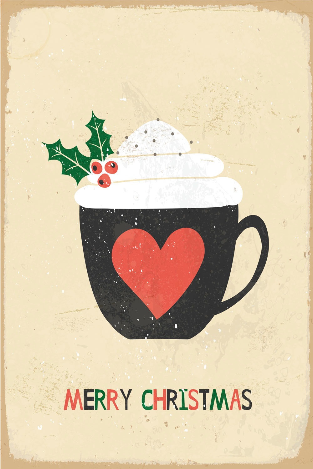 queence Metallbild »Merry Christmas« Herzen | Schriftzug | Schriftzüge | Weihnachten 1 Stk. tlg. Stahlschilder