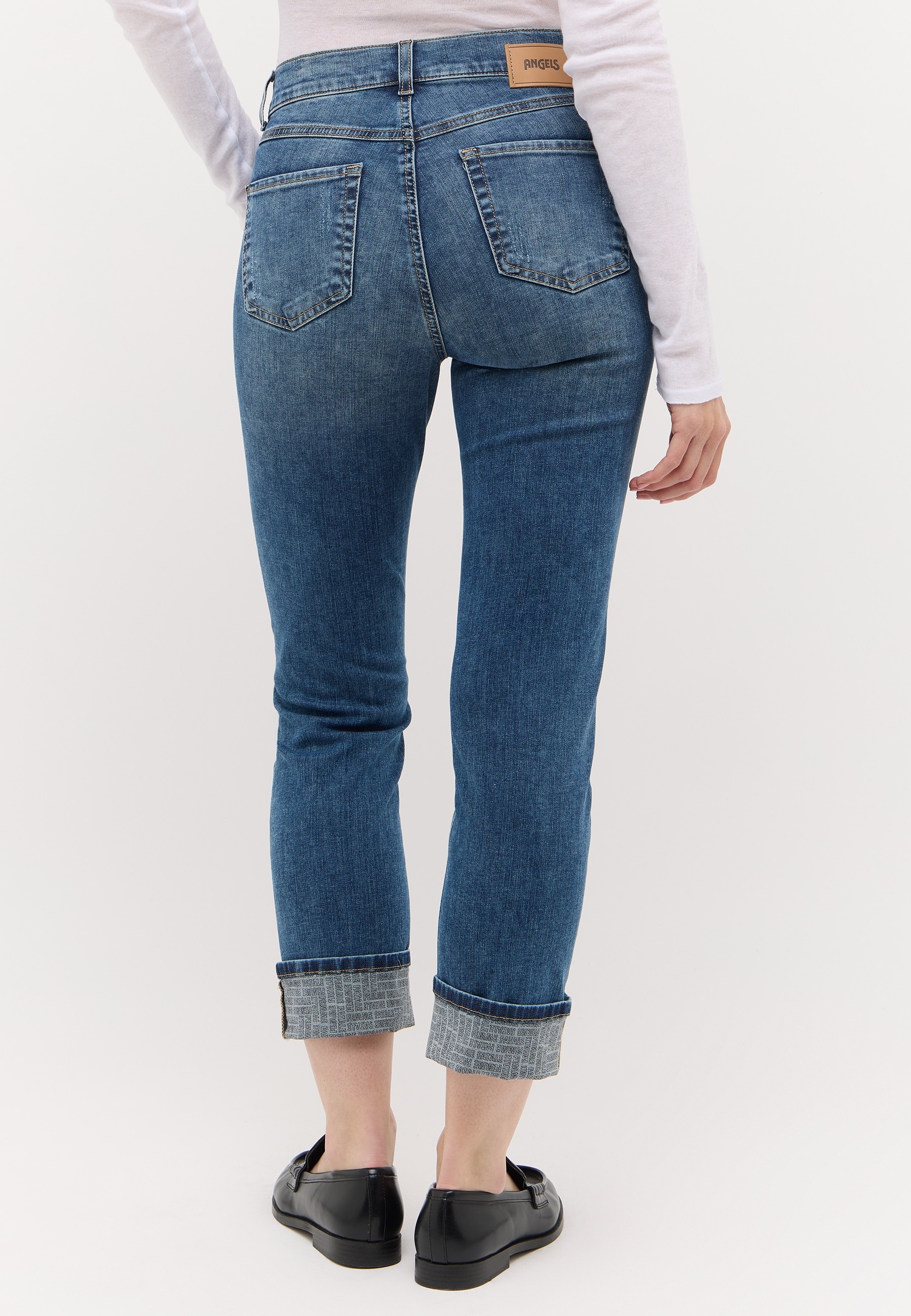 ANGELS Jeans 7/8 »CIRA EDGY« Coupe slim, avec effets déchirés et d'usure