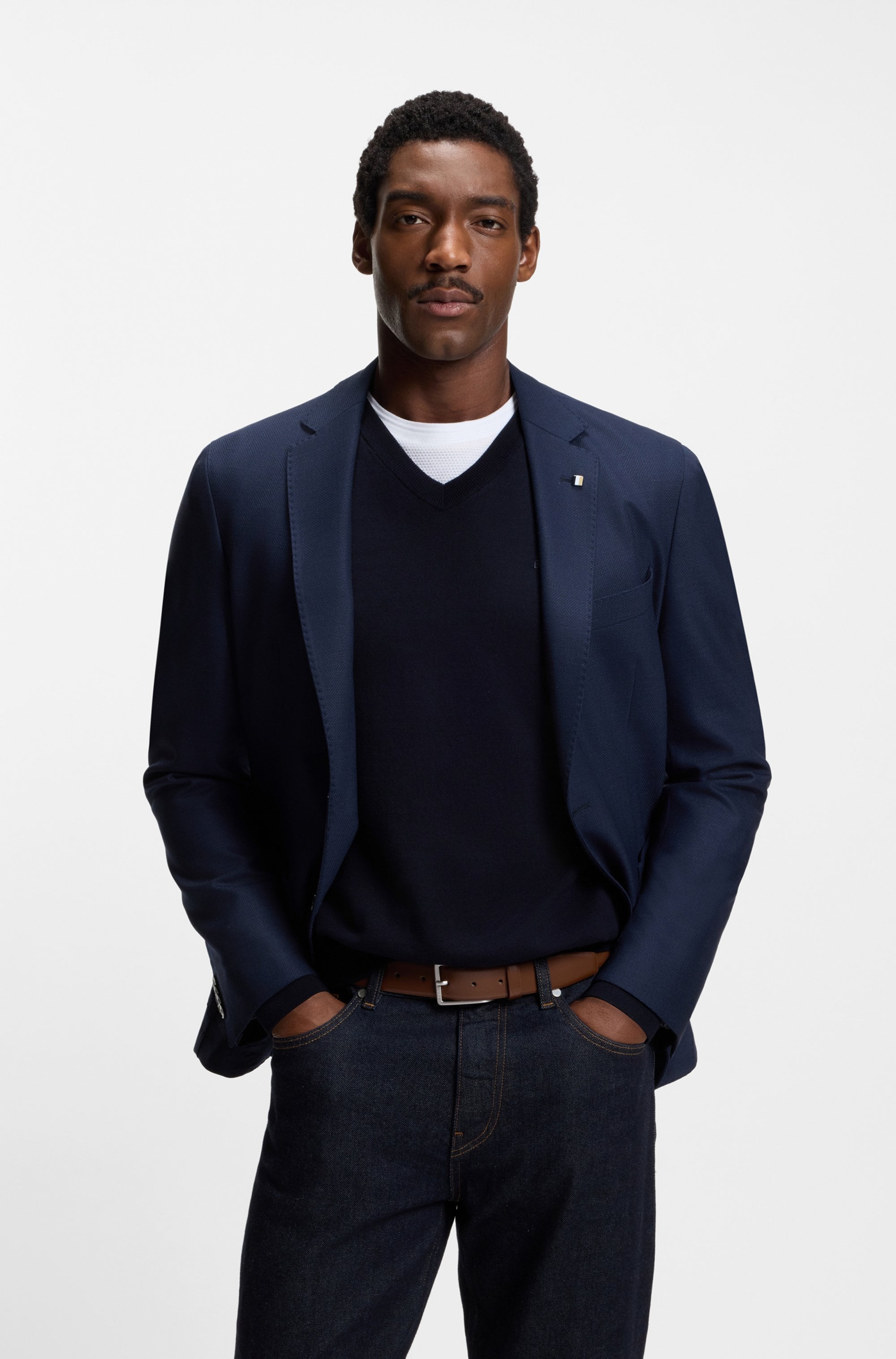 BOSS Ceinture en cuir »Erman-L_Sz35« mit dezenter BOSS-Prägung auf der Schliesse