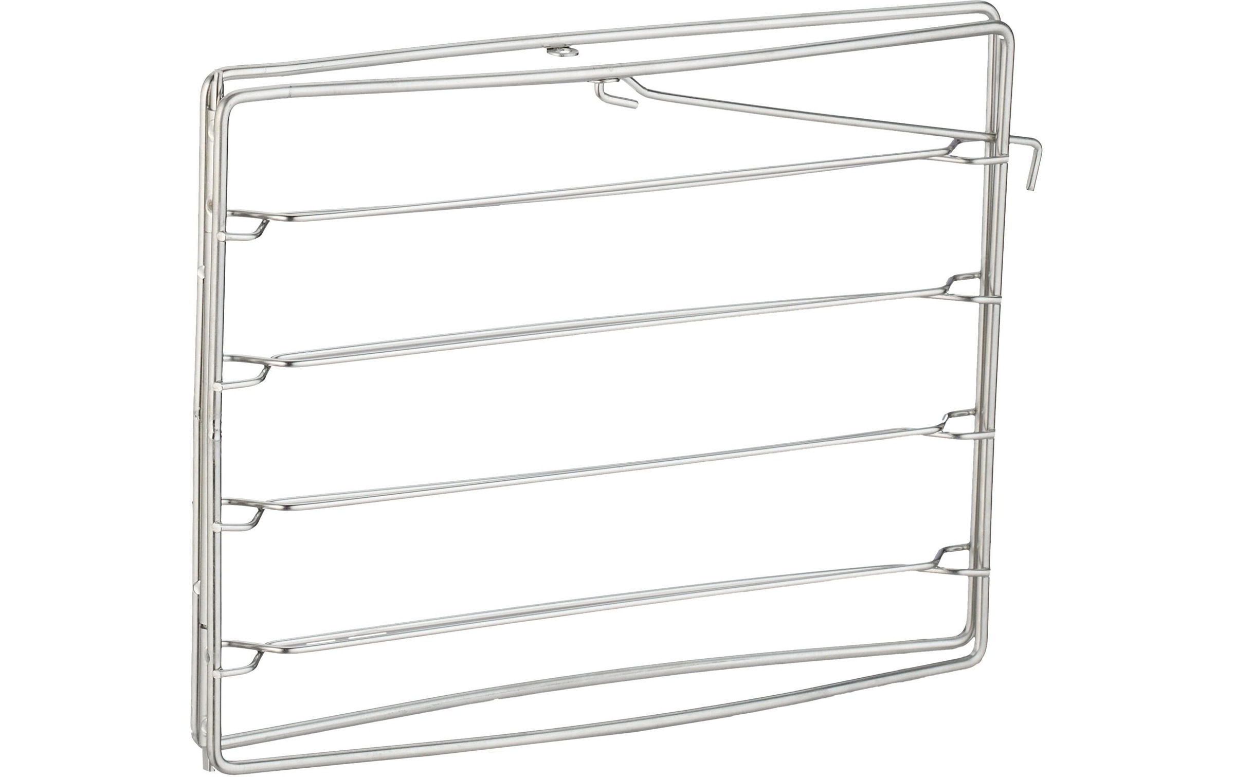 relaxdays Pizzablech »4er-Set mit Gestell« Edelstahl | Stahl