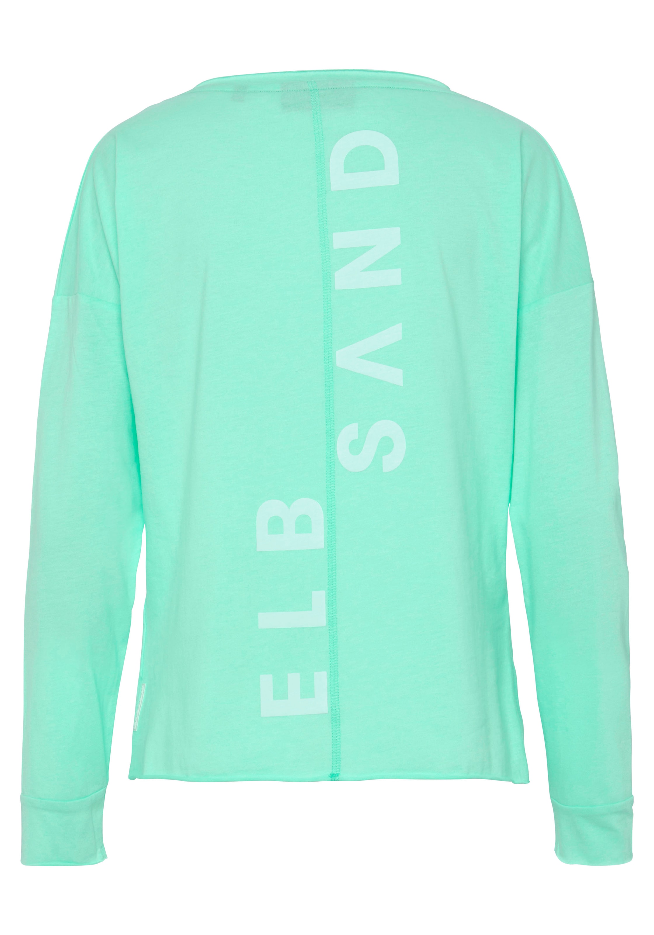 Elbsand T-shirt à manches longues »Raina« avec logo imprimé au dos, t-shirt à manches longues en mélange de coton
