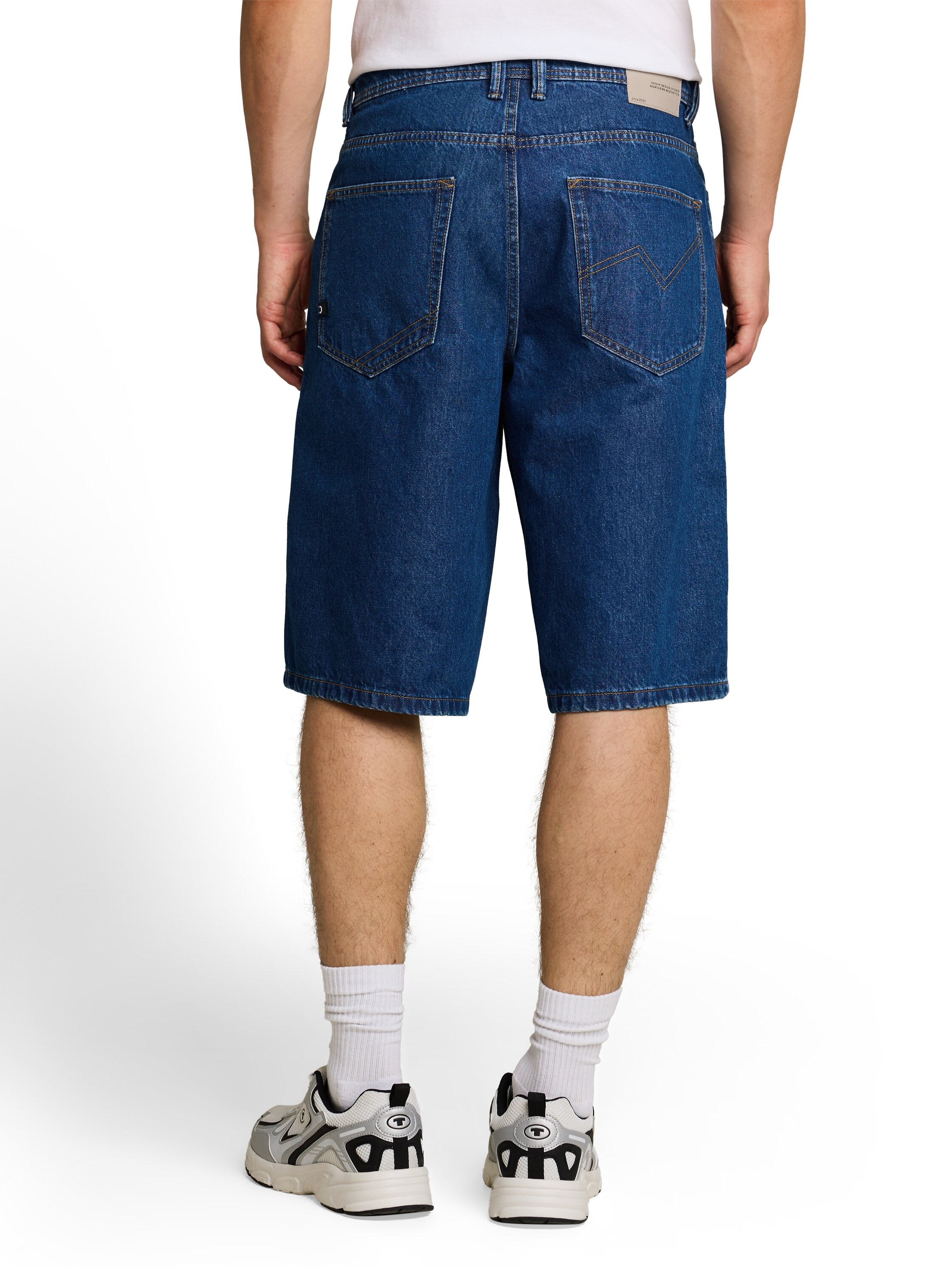 TOM TAILOR Denim Jeansshorts aus Baumwolle, mit Gürtelschlaufen