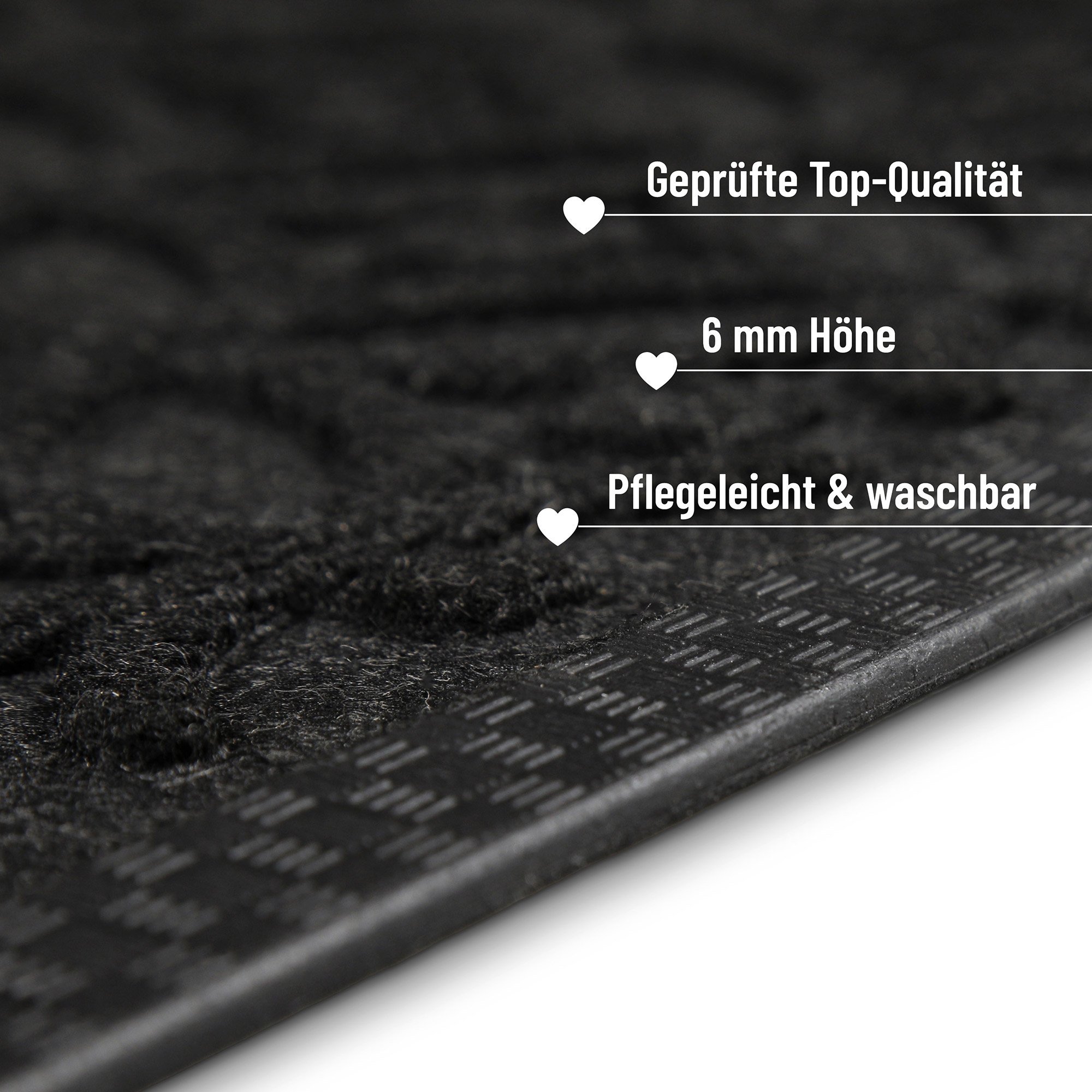 Wecon home Tapis de sol »Midnight Mosaic« Rectangulaire 4 mm Höhe pflegeleicht, rutschfest, Ornamente, Innen & Aussen, Schmutzfangmatte