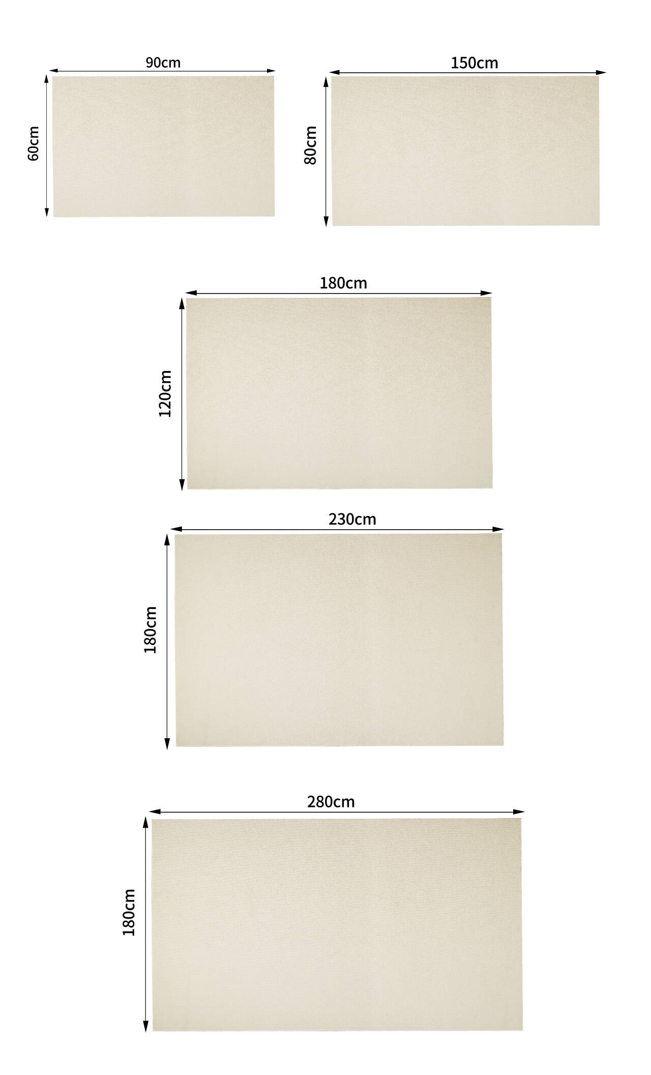 GOODproduct Teppich »Jola, Uni-Farben, besonders dichte Qualität, Boho« rechteckig 10 mm Höhe Wohnzimmer, Schlafzimmer, Flur, Kinderzimmer, wasserabweisend