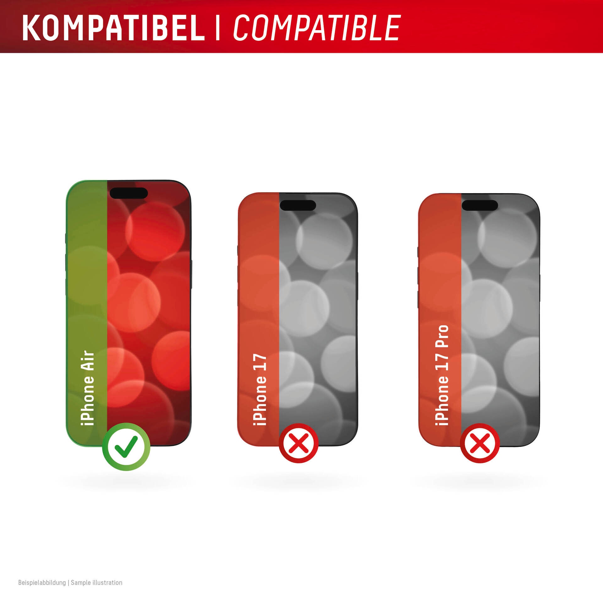 Displex Verre de protection d'écran »Privacy Glass Screen Protector« für Apple iPhone Air Displayschutzfolie, Schutzfolie, Bildschirmschutz, kratz- & stossfest