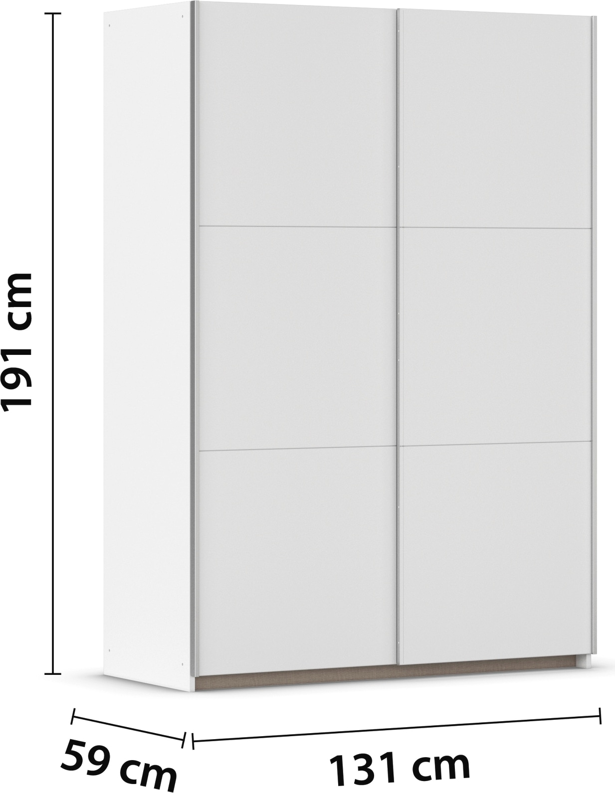 GOODproduct Schwebetürenschrank »PAULLY Schlafzimmerschrank Garderobe  Preiskracher« Kleiderschrank Breite 131 cm Bestseller MADE IN GERMANY