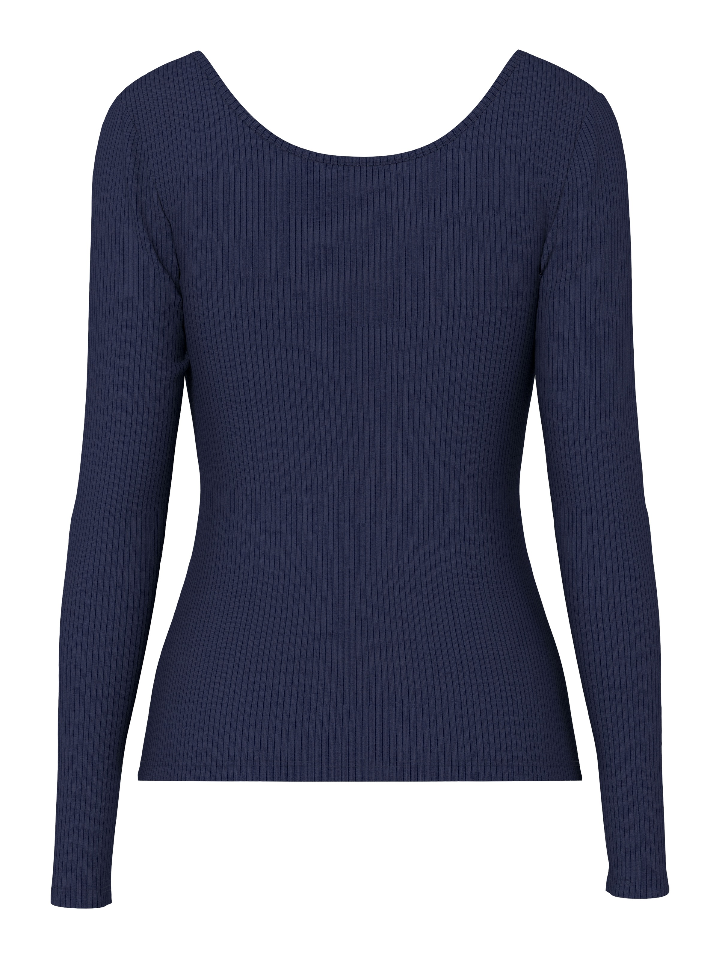 pieces Langarmshirt »PCKITTE LS TOP NOOS BC« Baumwollmischung, slim fit